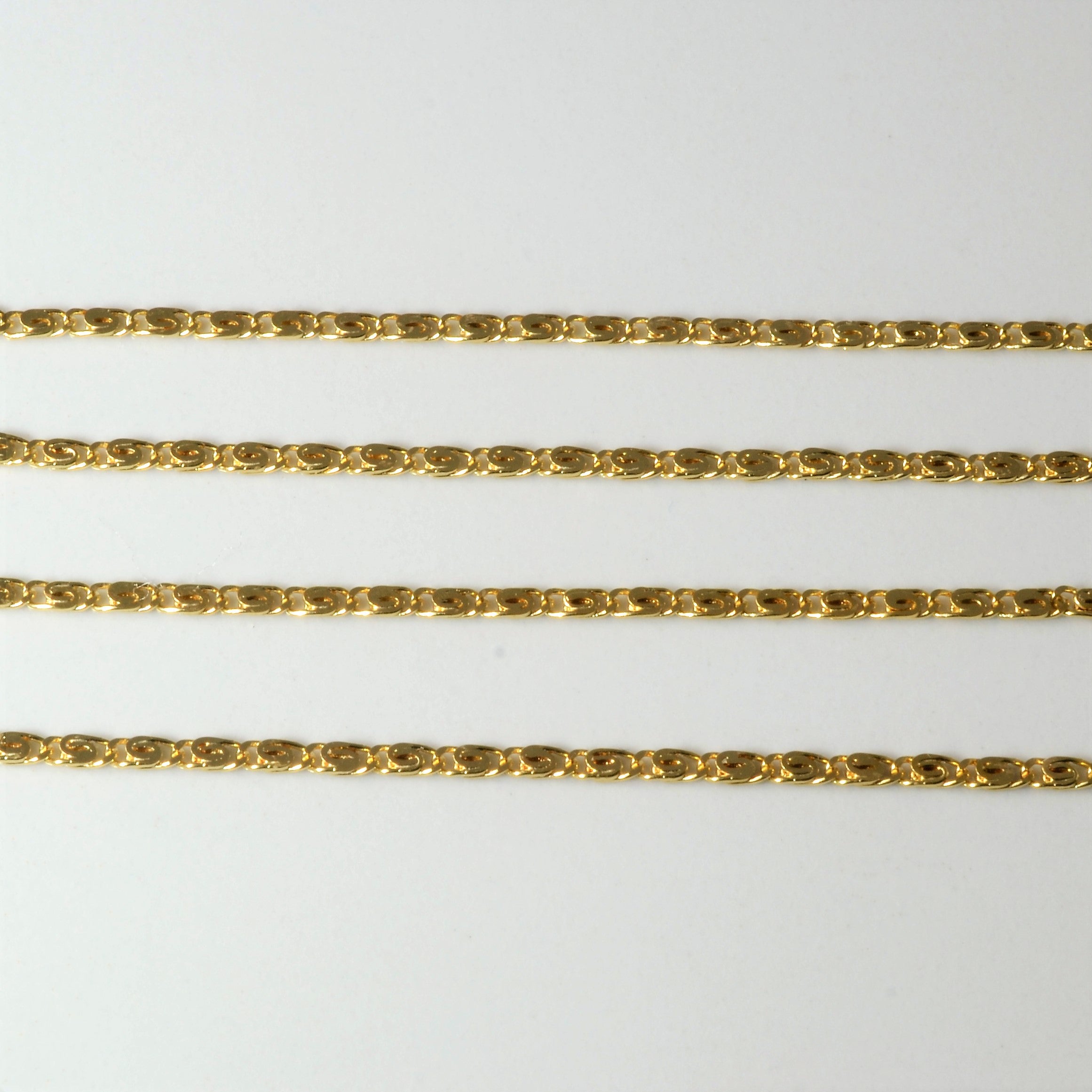 18k Yellow Gold Scroll Chain | 15" |