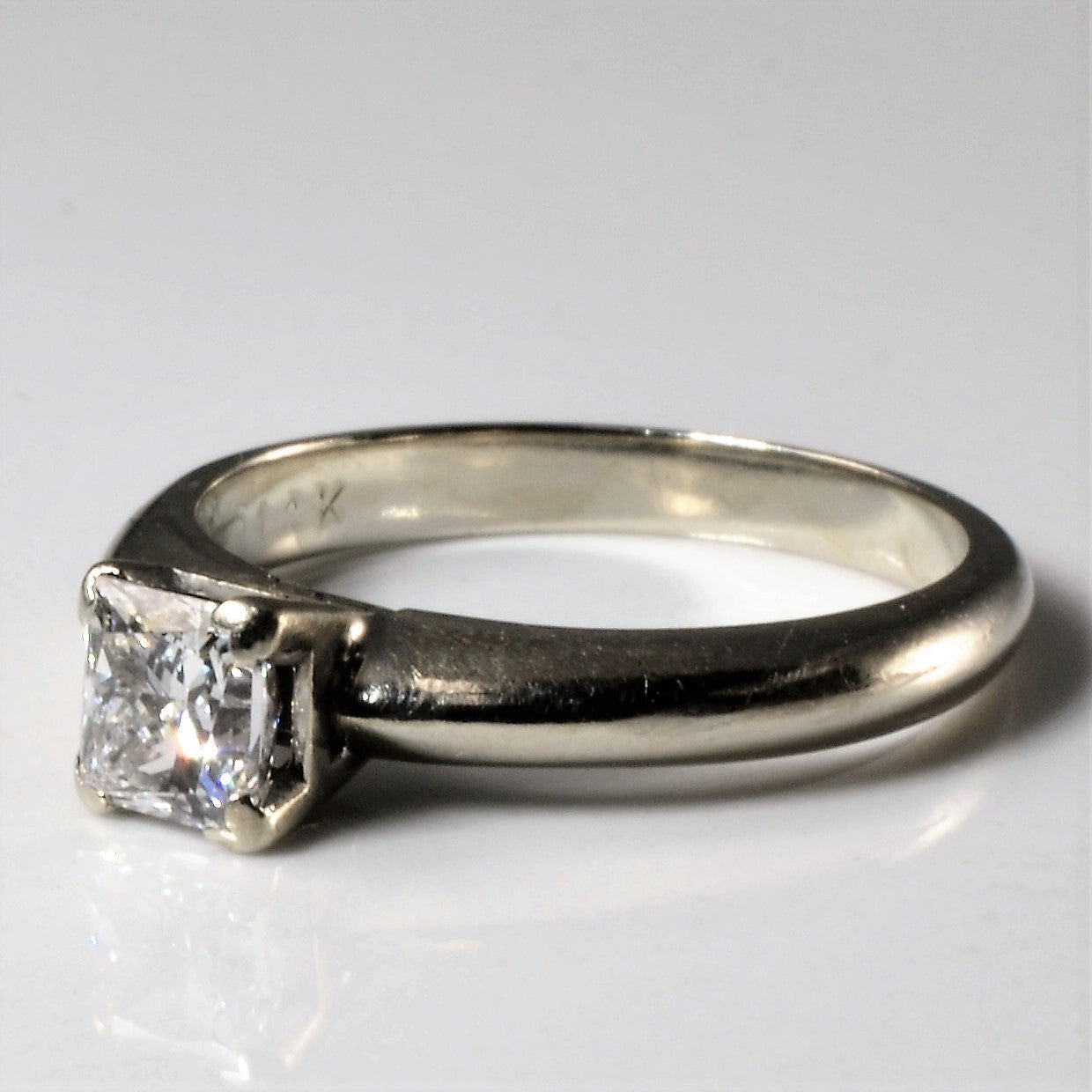 Solitaire Princess Diamond Ring | 0.64ct | SZ 6.25 |