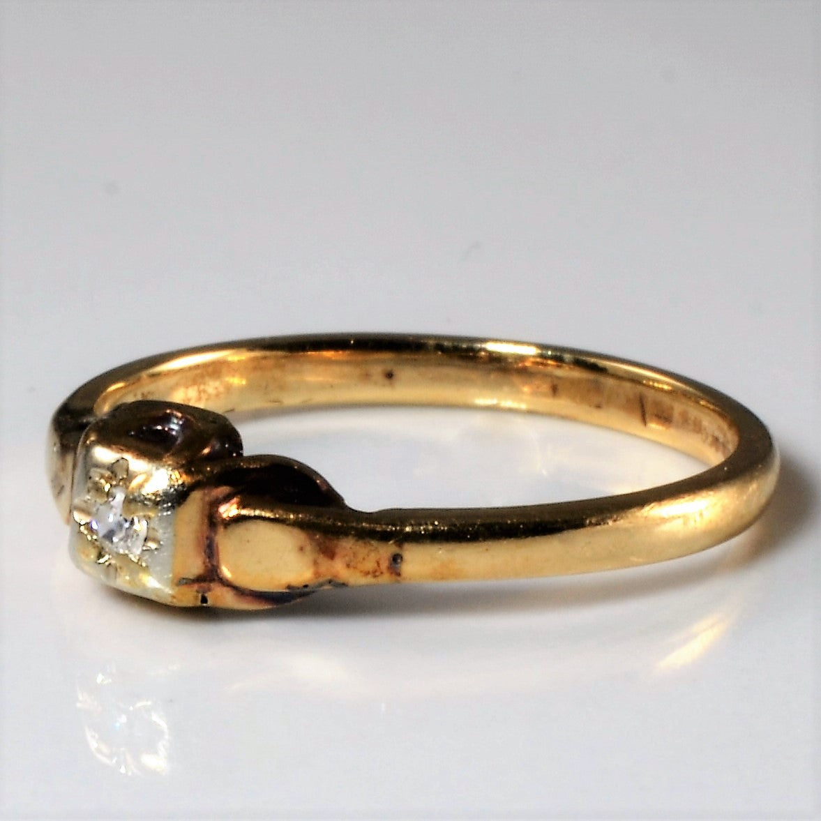 Solitaire Diamond Vintage Ring | 0.02ct | SZ 6.75 |
