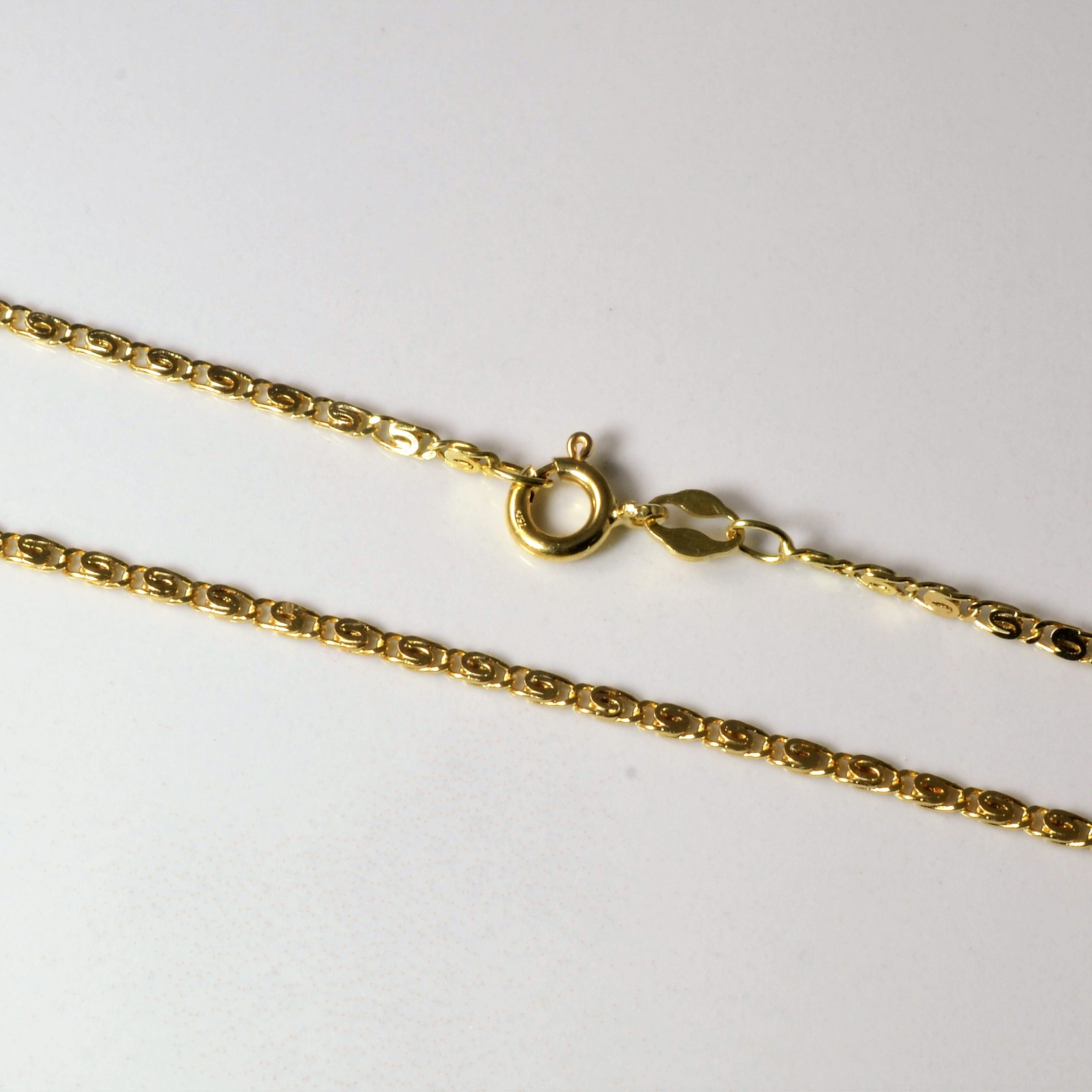18k Yellow Gold Scroll Chain | 15" |