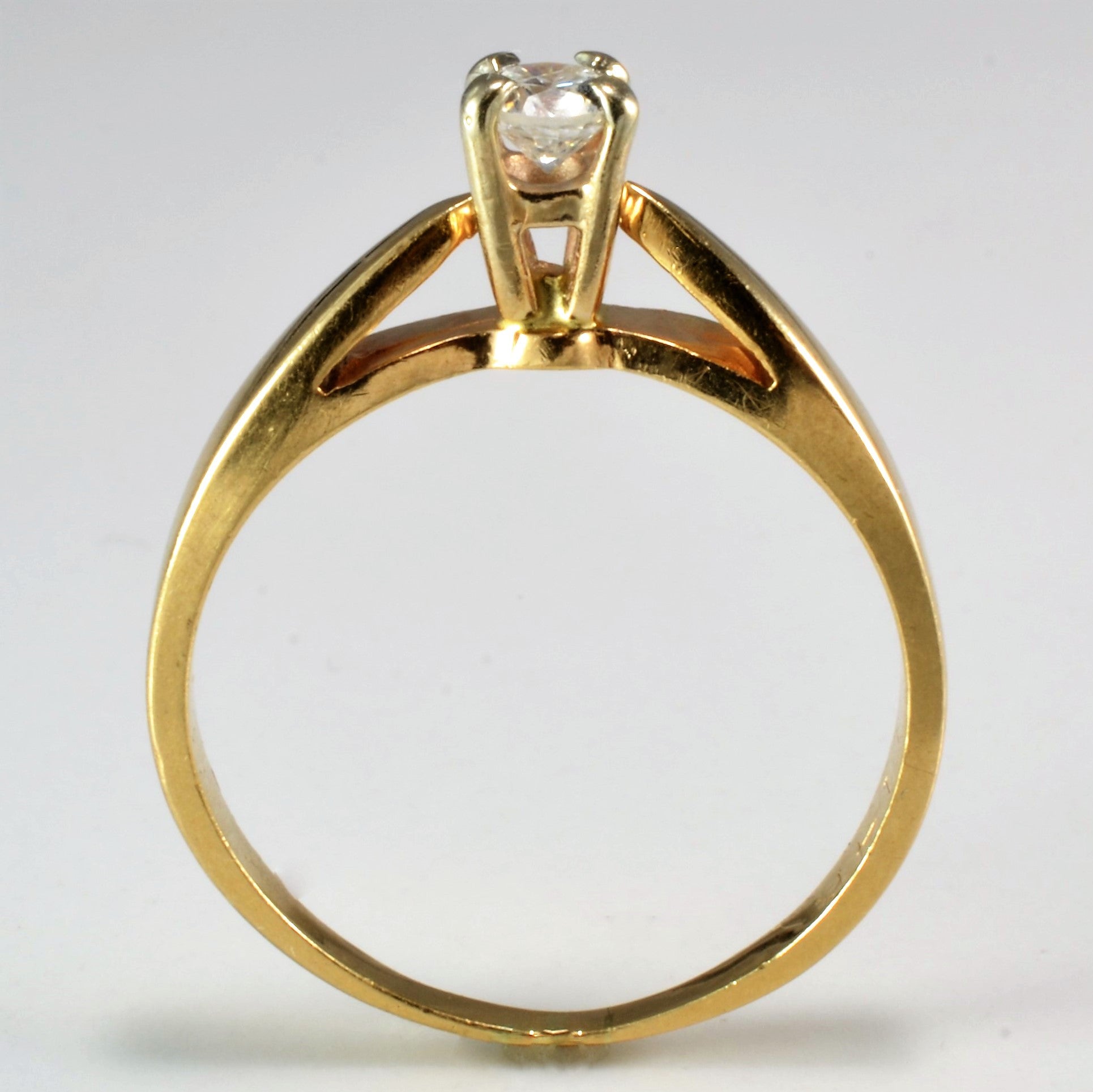 Cathedral Diamond Solitaire Engagement Ring | 0.22 ct, SZ 7 |