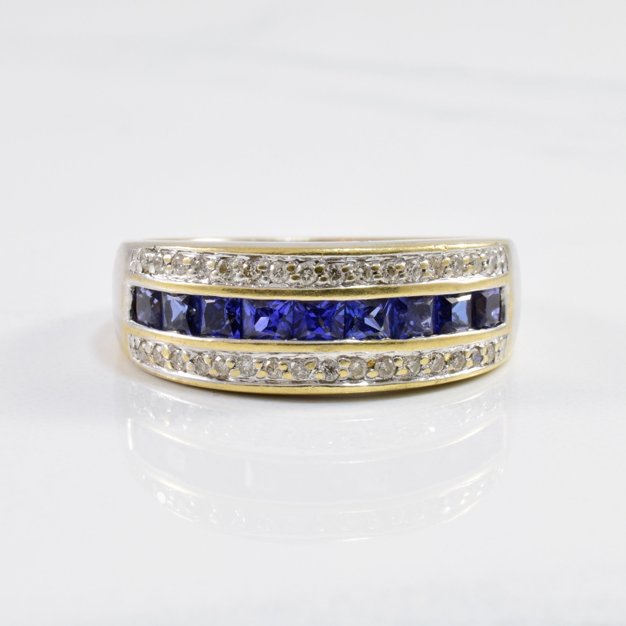 Channel Set Sapphire Band | 0.20ctw, 0.90ctw | SZ 7.5 |