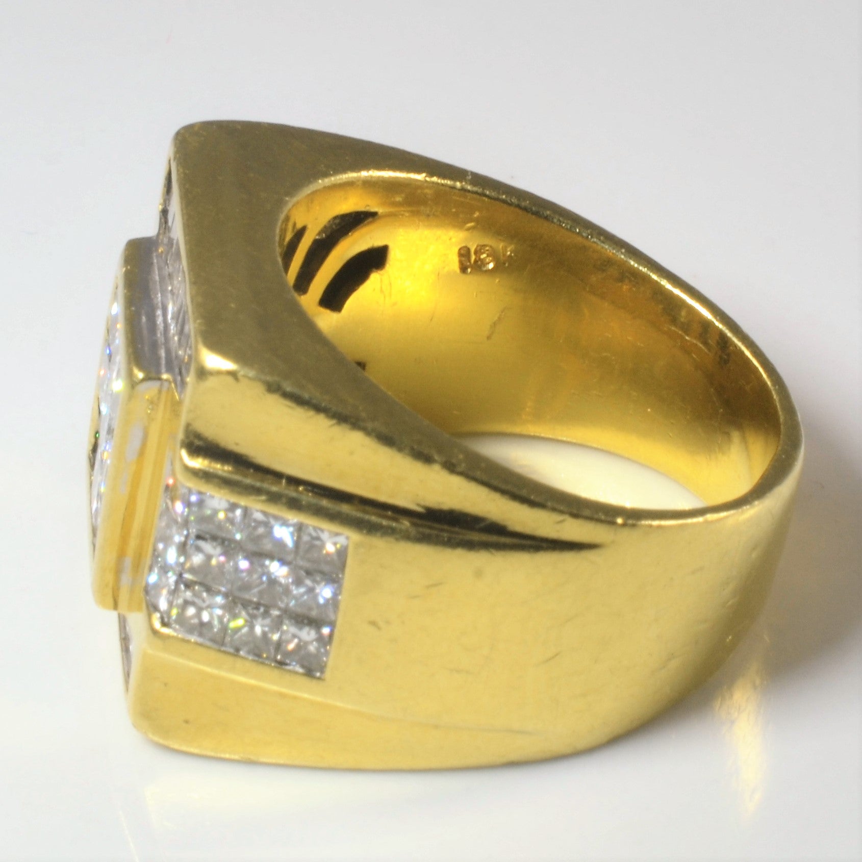 Princess Grid Cluster Diamond Ring | 4.17ctw | SZ 10.75 |
