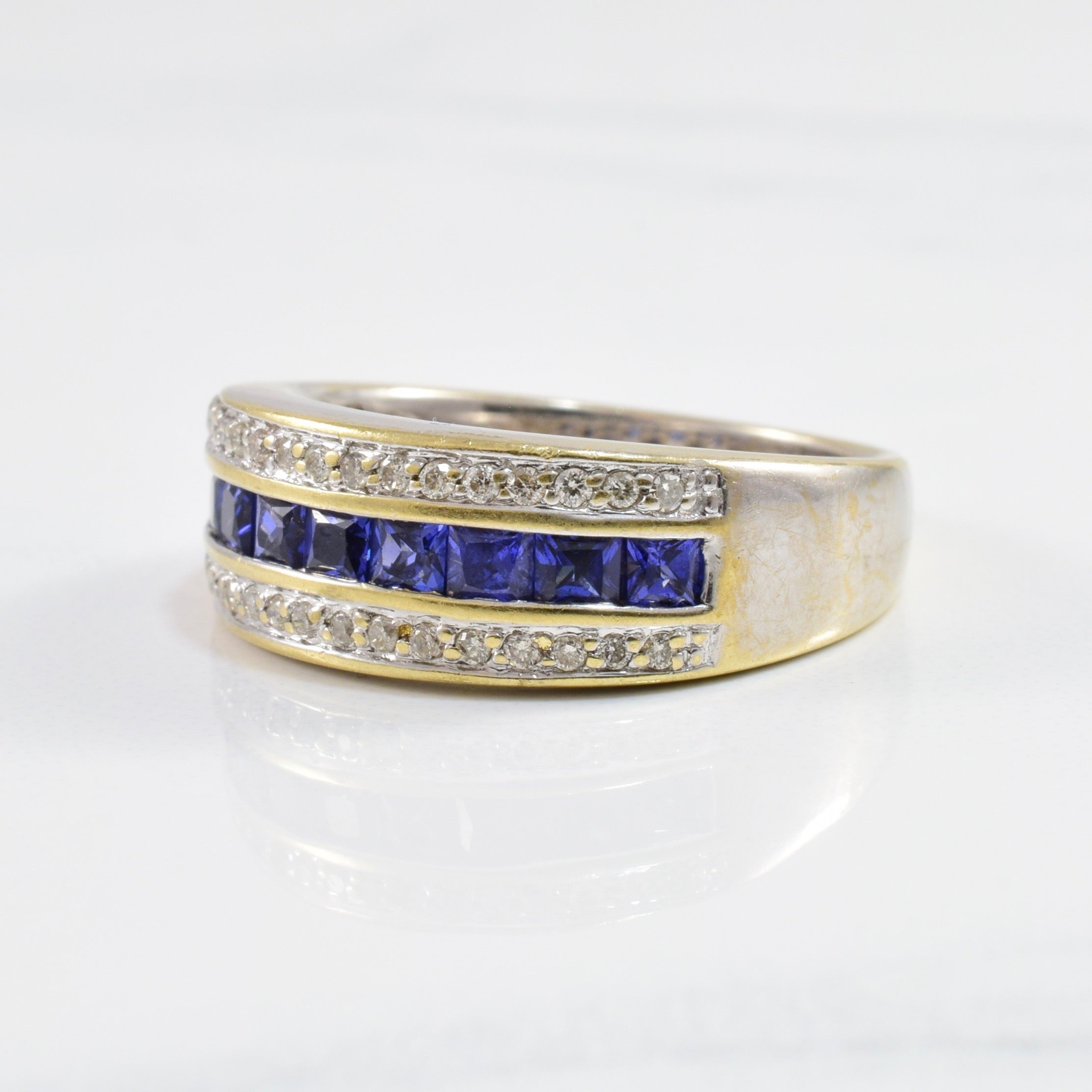 Channel Set Sapphire Band | 0.20ctw, 0.90ctw | SZ 7.5 |