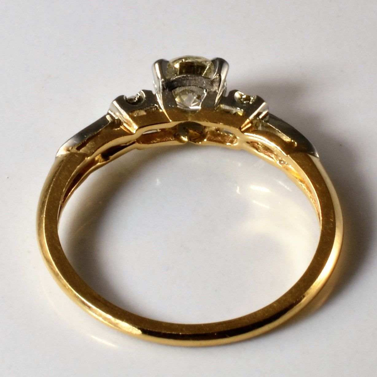 Bague trois diamants style milieu du siècle | 0,50 ct au total | Taille 6 |