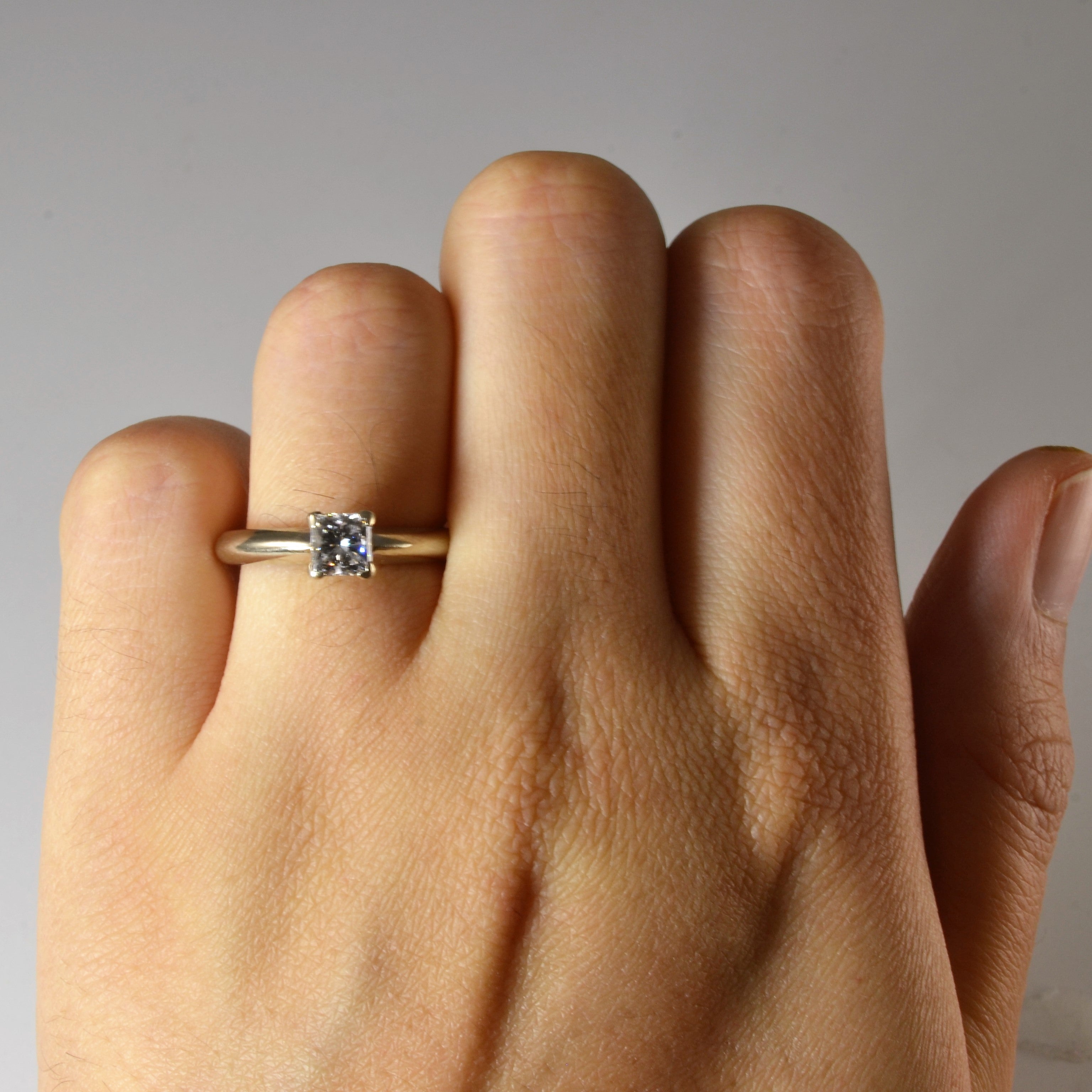 Solitaire Princess Diamond Ring | 0.64ct | SZ 6.25 |