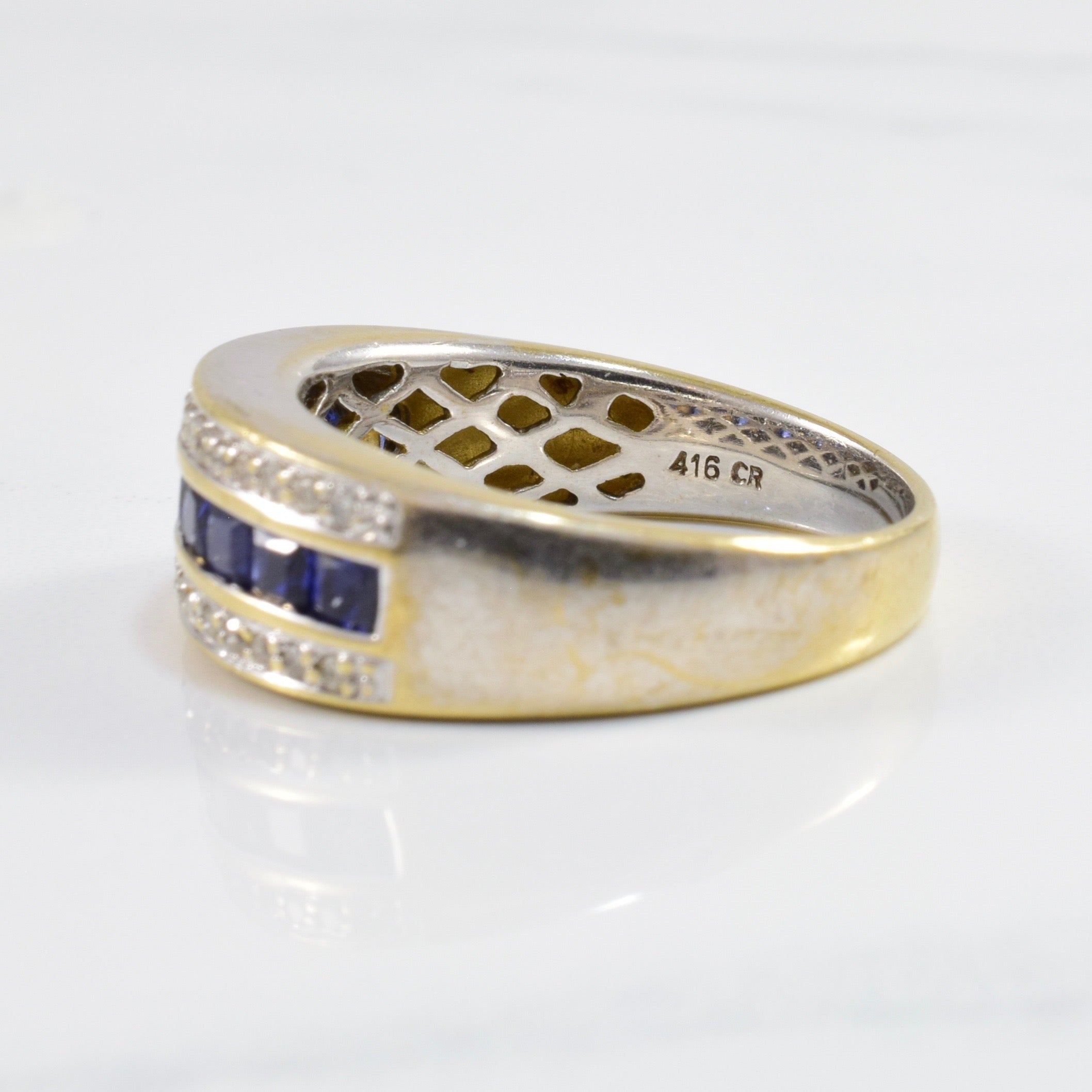 Channel Set Sapphire Band | 0.20ctw, 0.90ctw | SZ 7.5 |