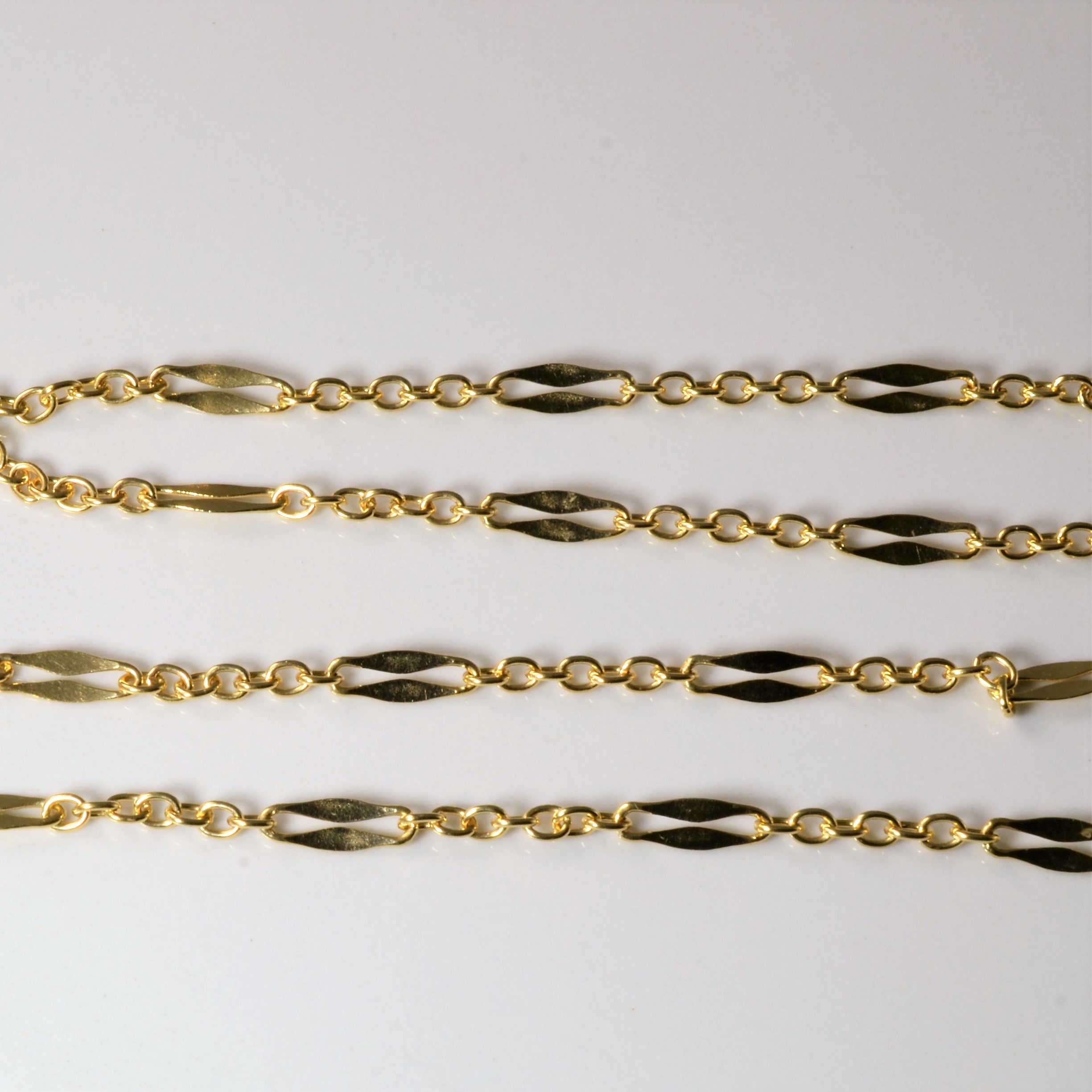 18k Fancy Link Chain Necklace | 22" |