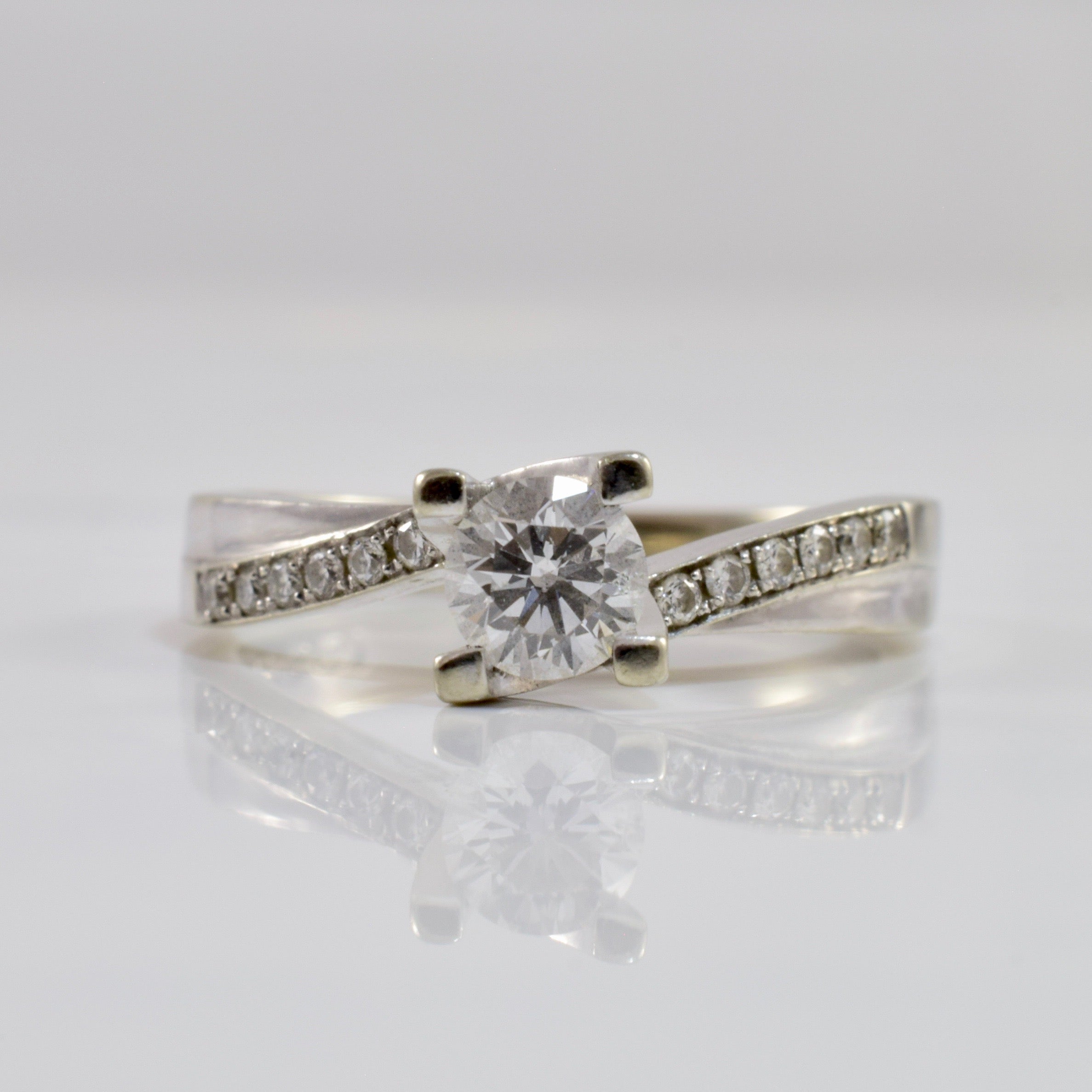 Diamond Bypass Engagement Ring | 0.52 ctw SZ 6.25 |