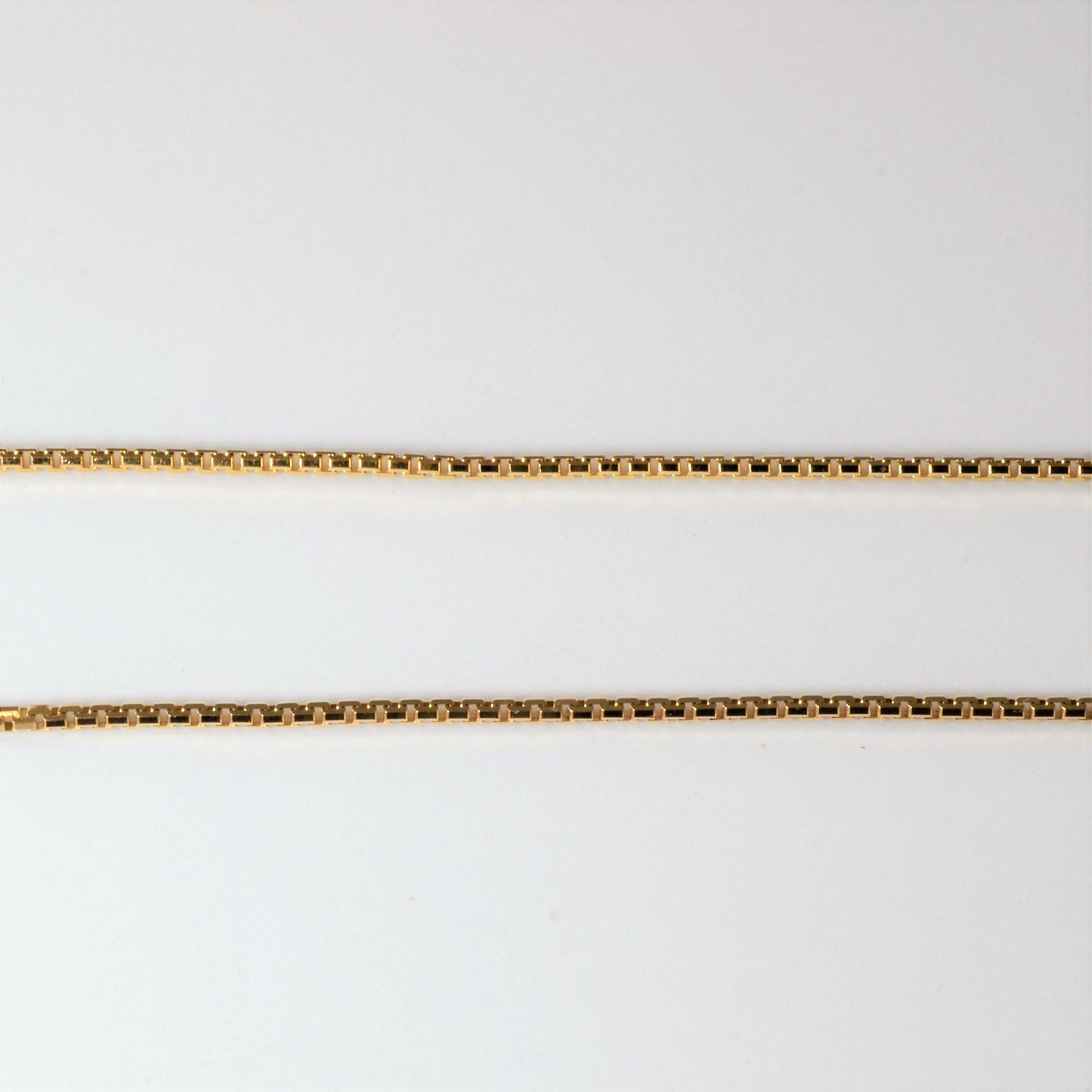 Yellow Gold Box Chain | 19"|