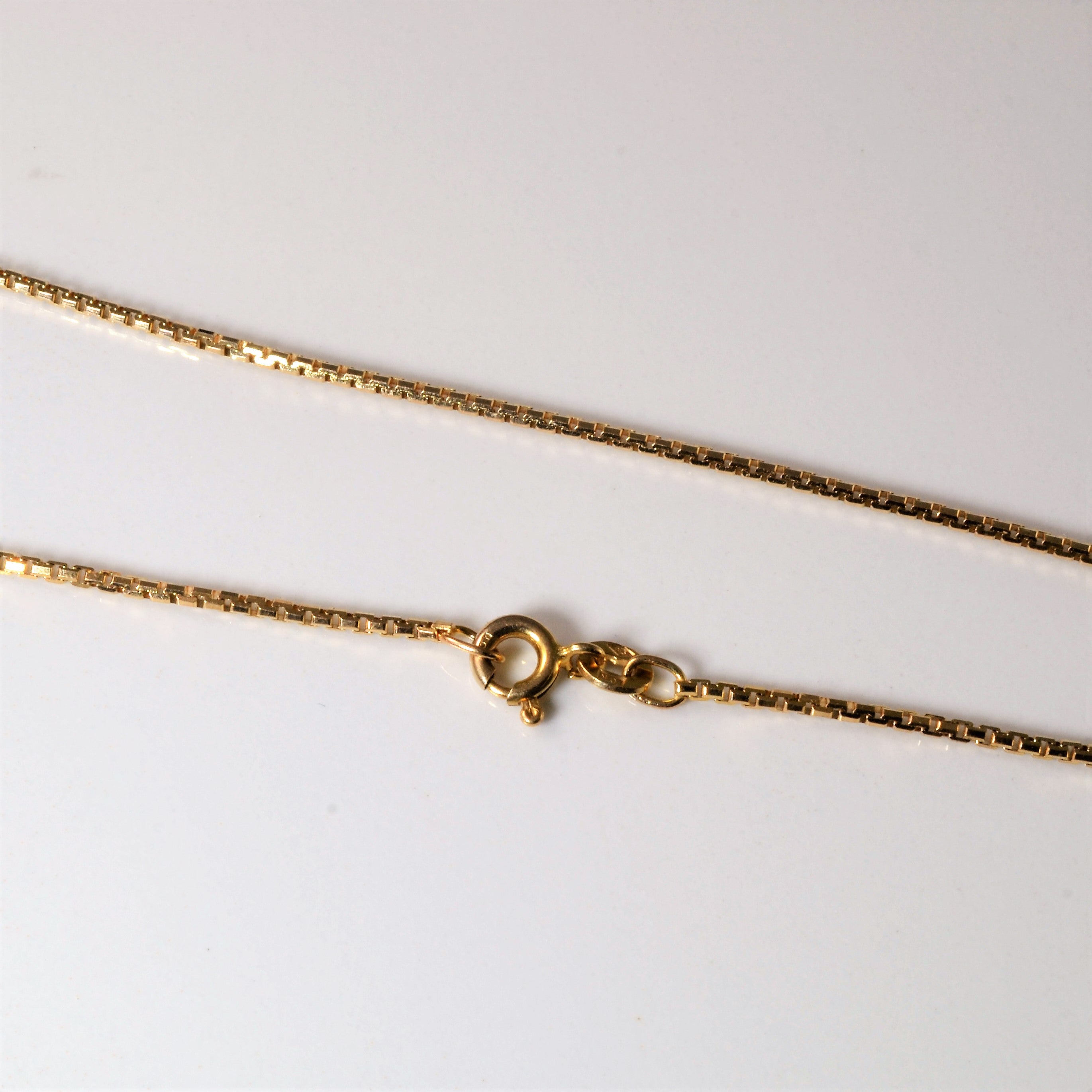 Yellow Gold Box Chain | 19"|