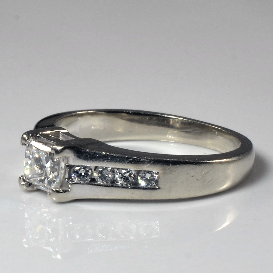 Channel Detailed Princess Canadian Diamond Ring | 0.59ctw | SZ 5.25 |