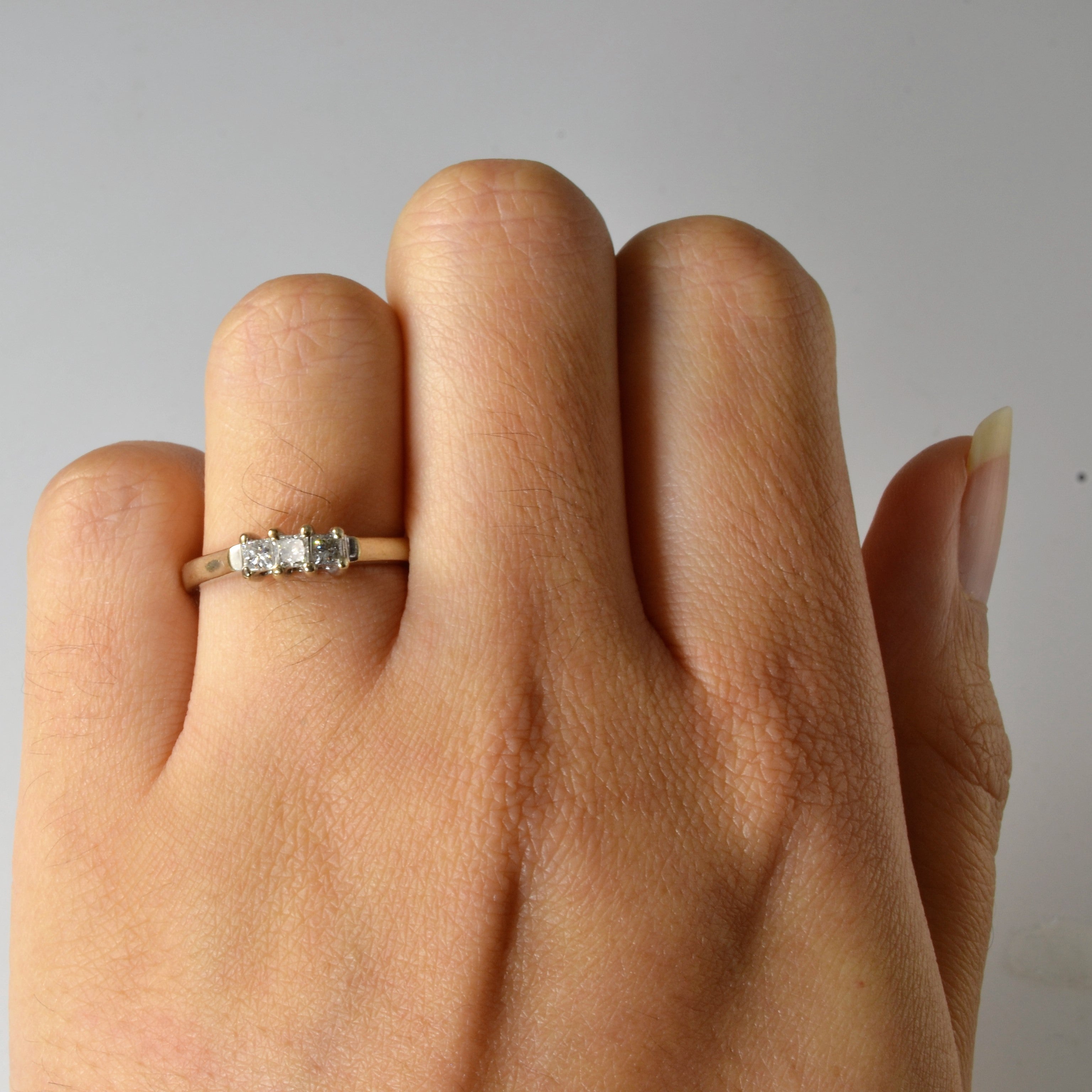 Three Stone Princess Diamond Ring | 0.40ctw | SZ 6 |