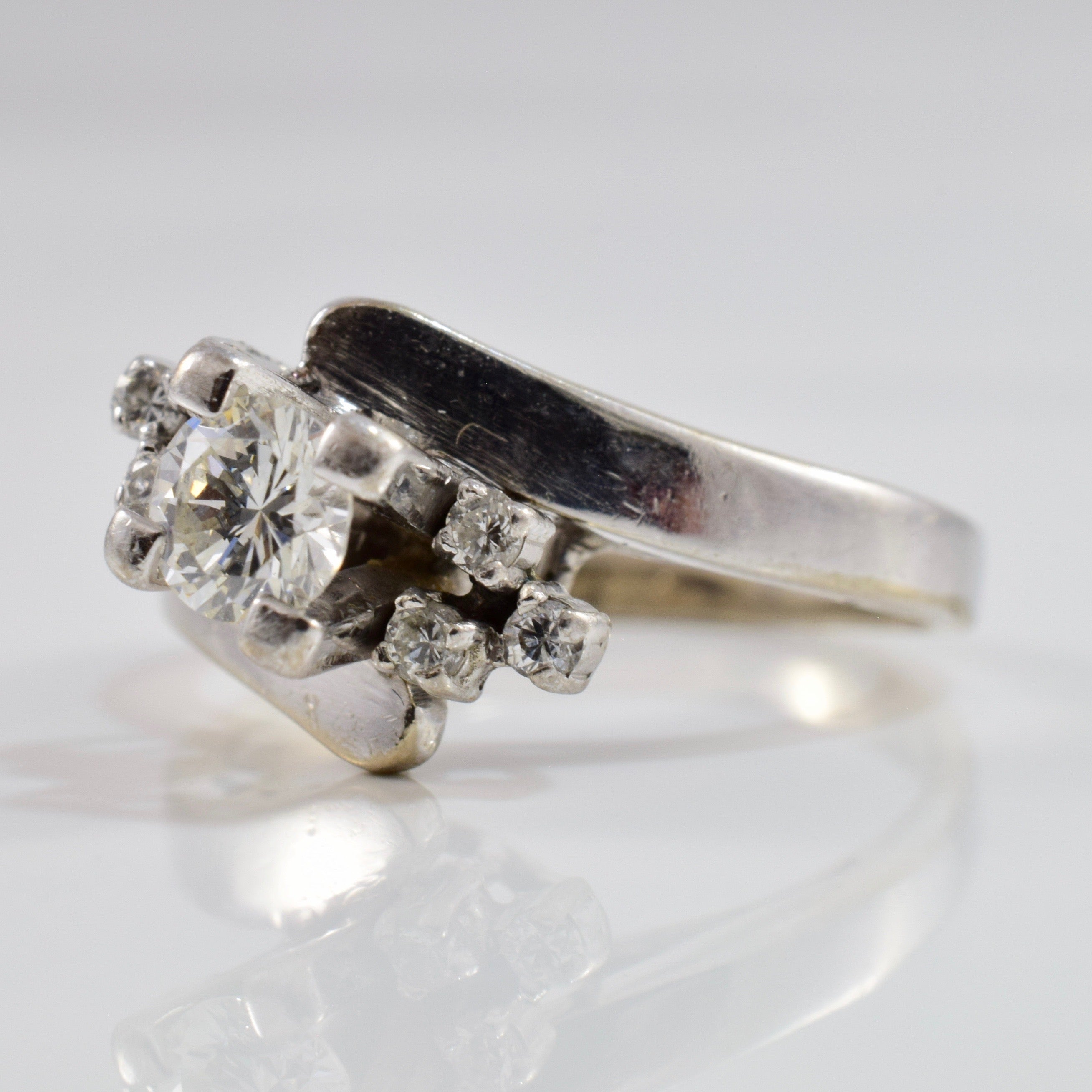 Diamond Bypass Engagement Ring | 0.36 ctw SZ 4.5 |
