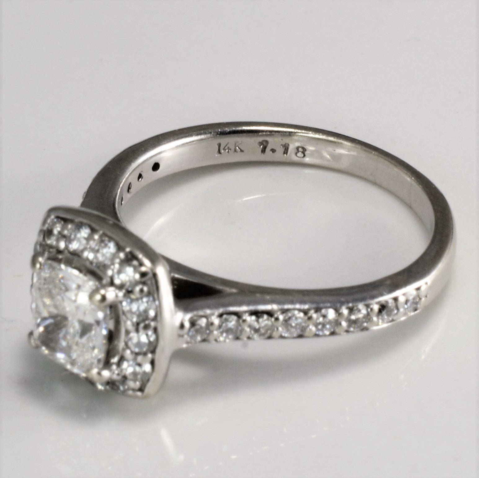 Halo Diamond Engagement Ring | 1.15 ctw, SZ 5.75 |