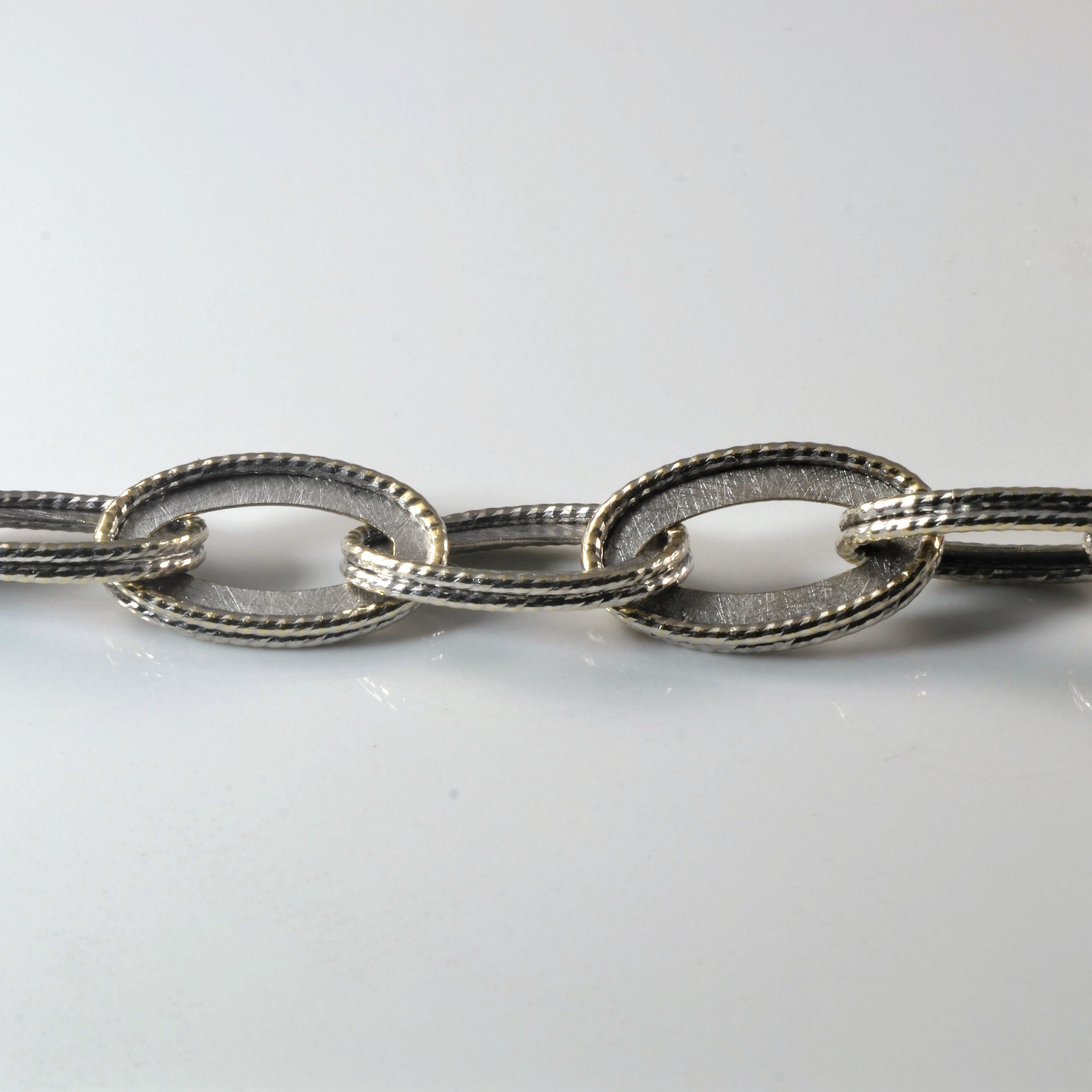 14k White Gold Rolo Chain Bracelet | 9.5" |