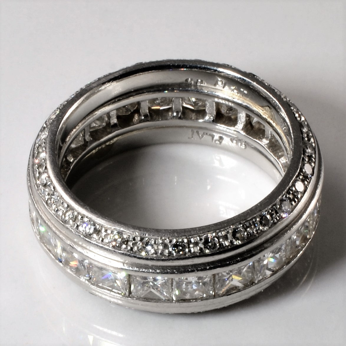 Wide Platinum Diamond Eternity Band | 3.64ctw | SZ 6 |
