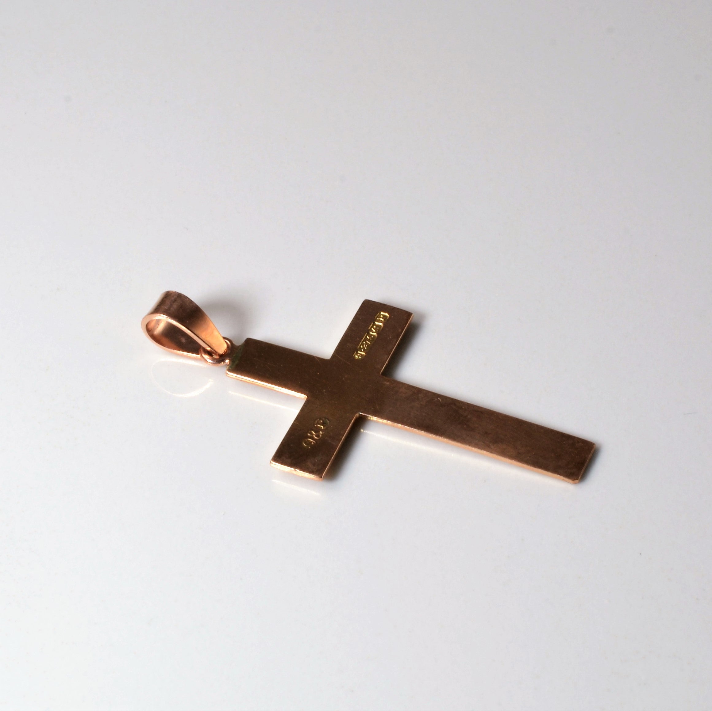 Rose Gold Ornate Cross Pendant |