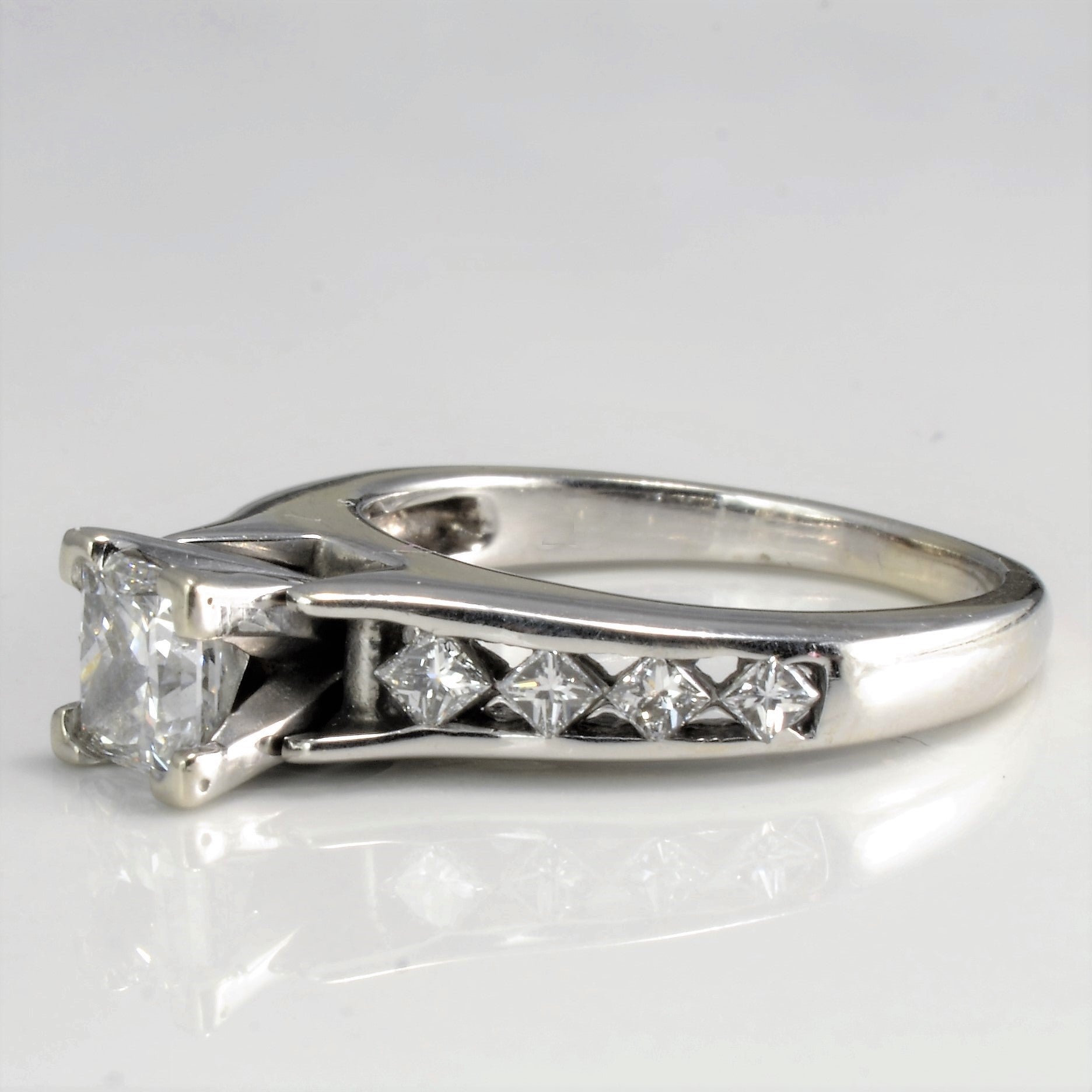 High Set Diamond Engagement Ring | 0.97 ctw, SZ 5.25 |