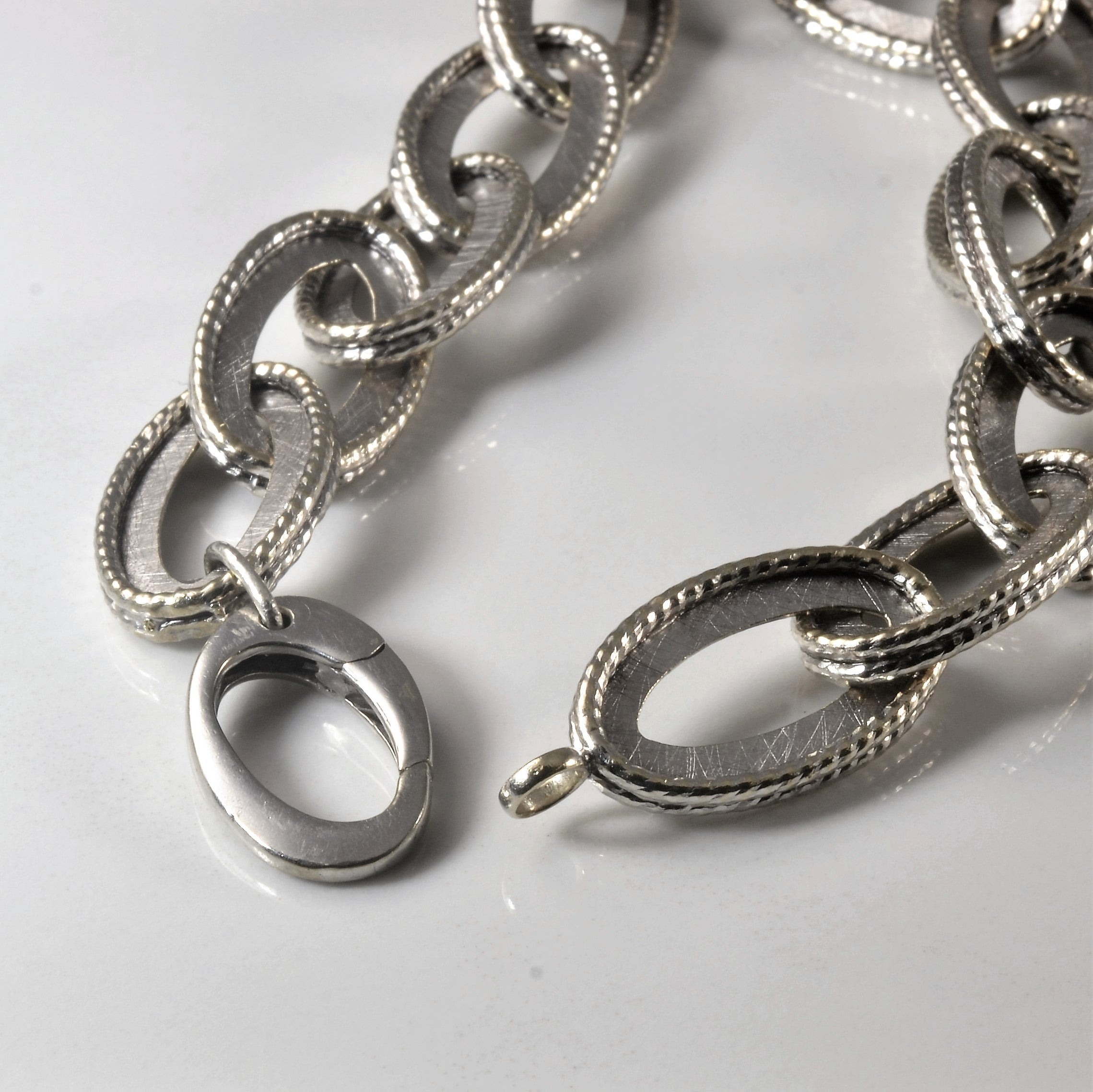 14k White Gold Rolo Chain Bracelet | 9.5" |
