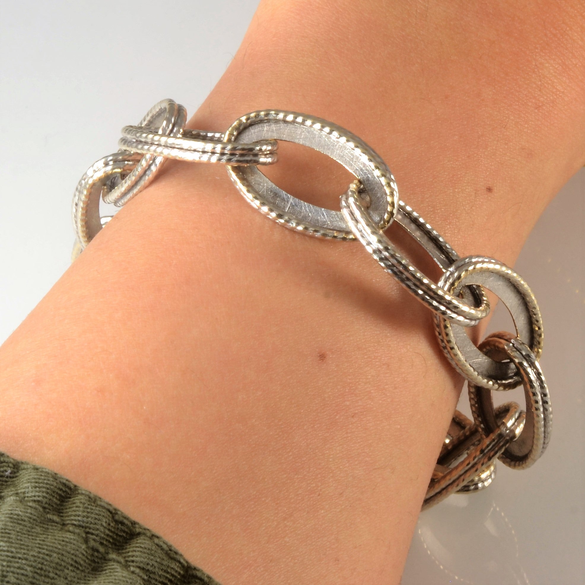 14k White Gold Rolo Chain Bracelet | 9.5" |
