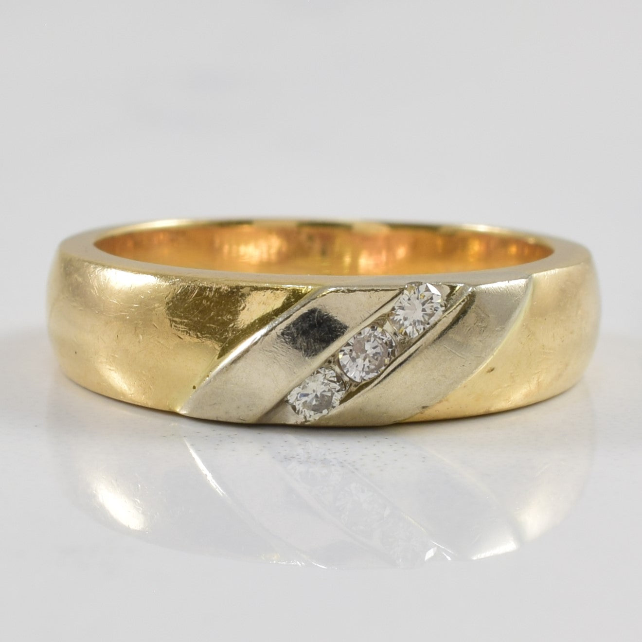 Two Tone Channel Set Diamond Band | 0.07ctw | SZ 5 |