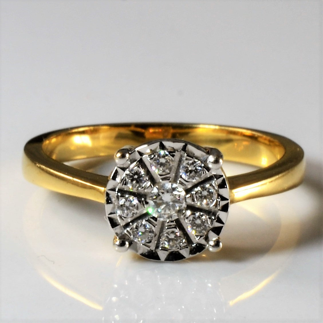 Cluster Set Diamond Ring | 0.13ctw | SZ 4.5 |