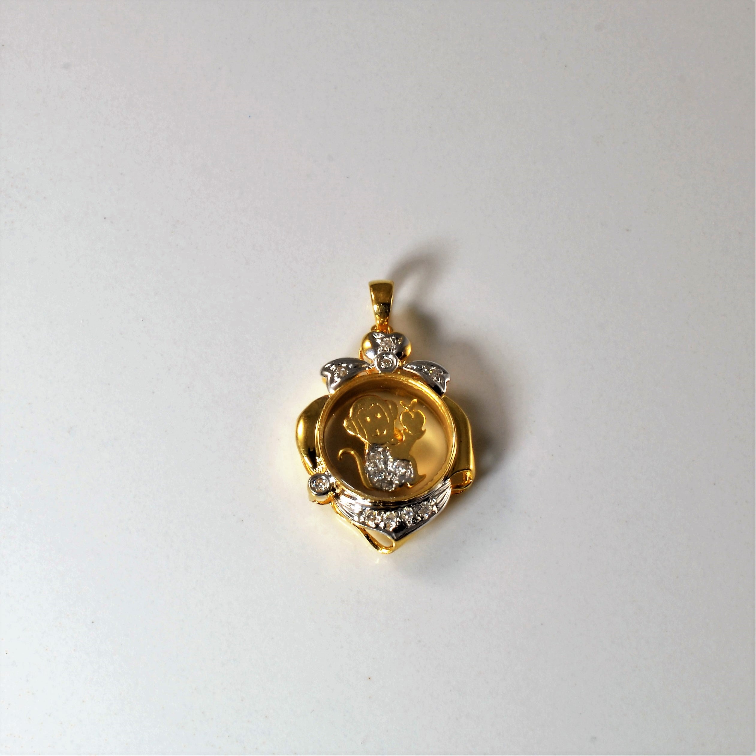 Floating Diamond Monkey Pendant | 0.07ctw |