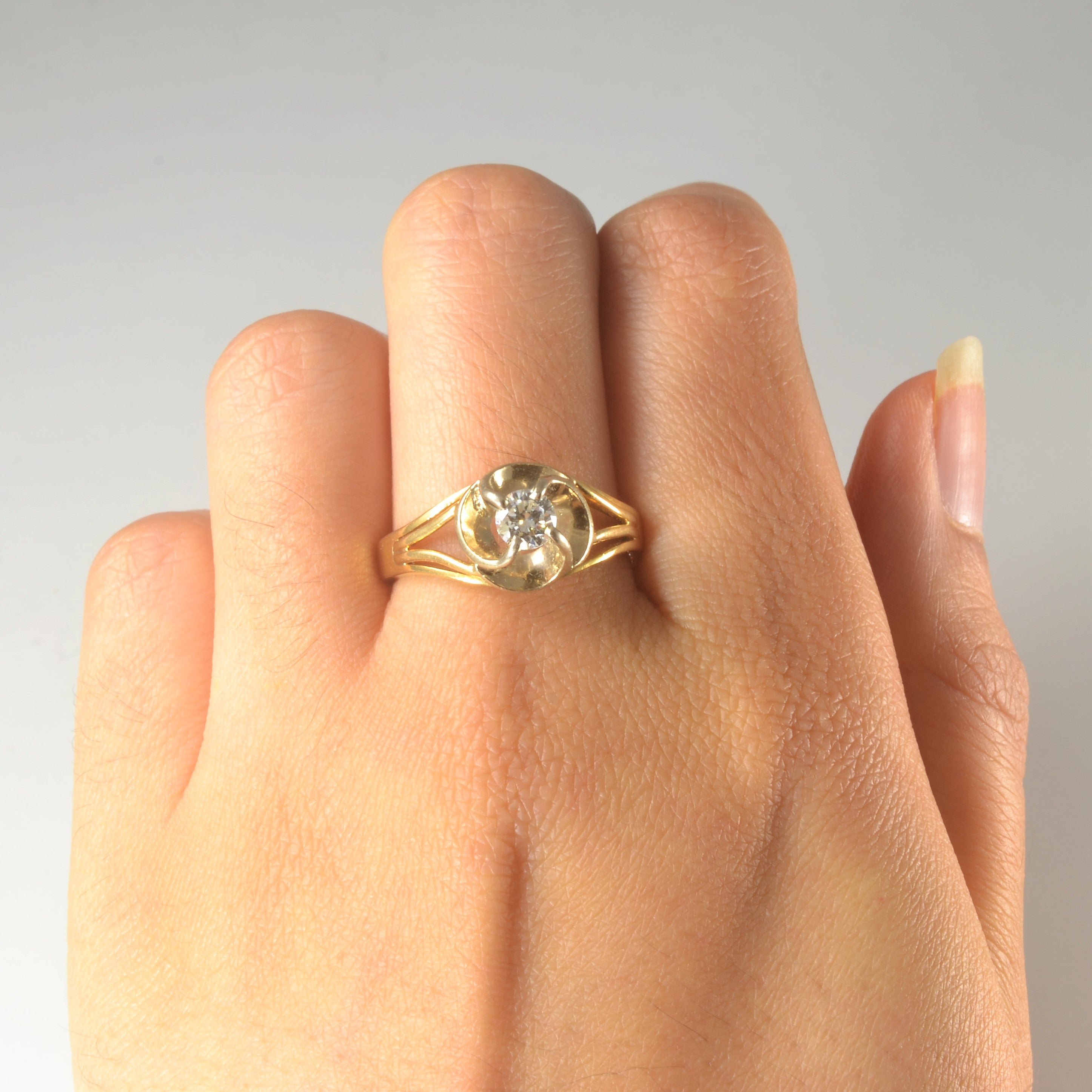 Illusion Set Split Shank Diamond Ring | 0.37ct | SZ 8.75 |