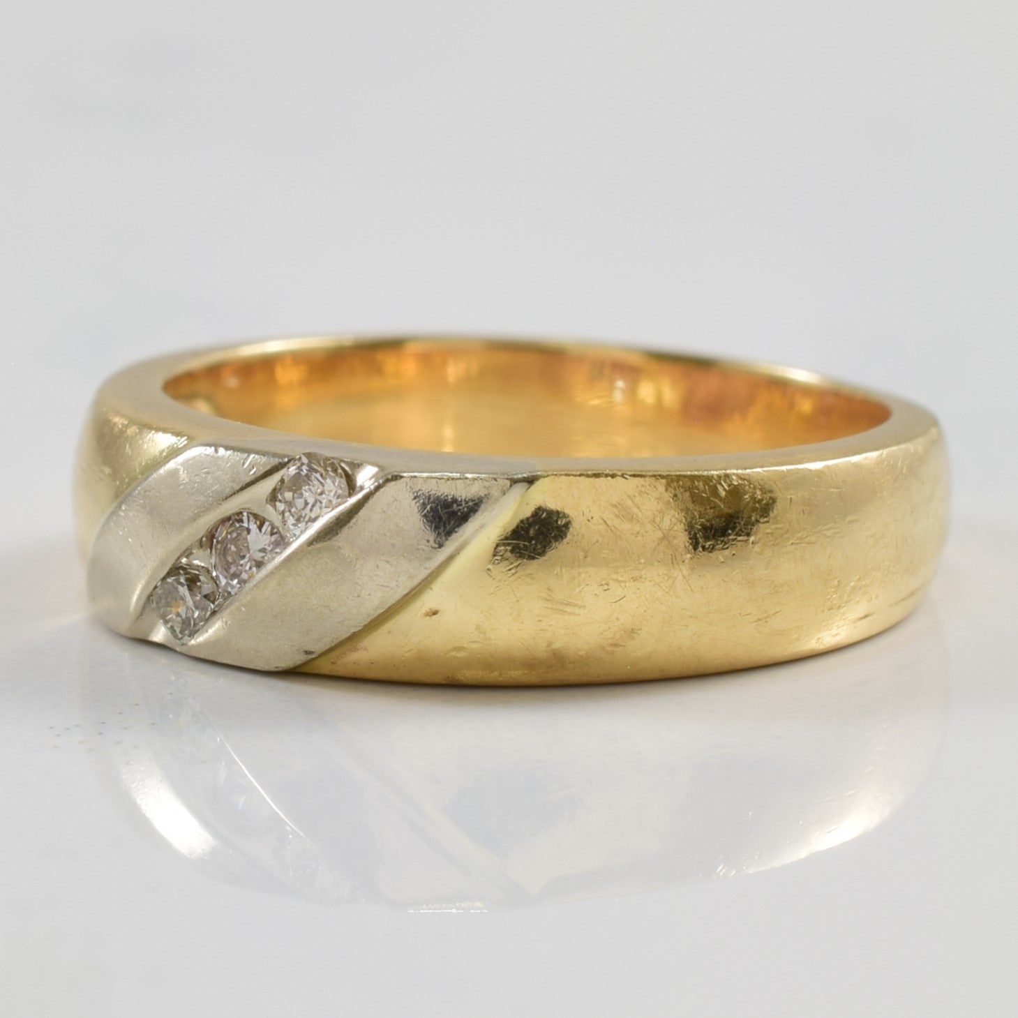 Two Tone Channel Set Diamond Band | 0.07ctw | SZ 5 |