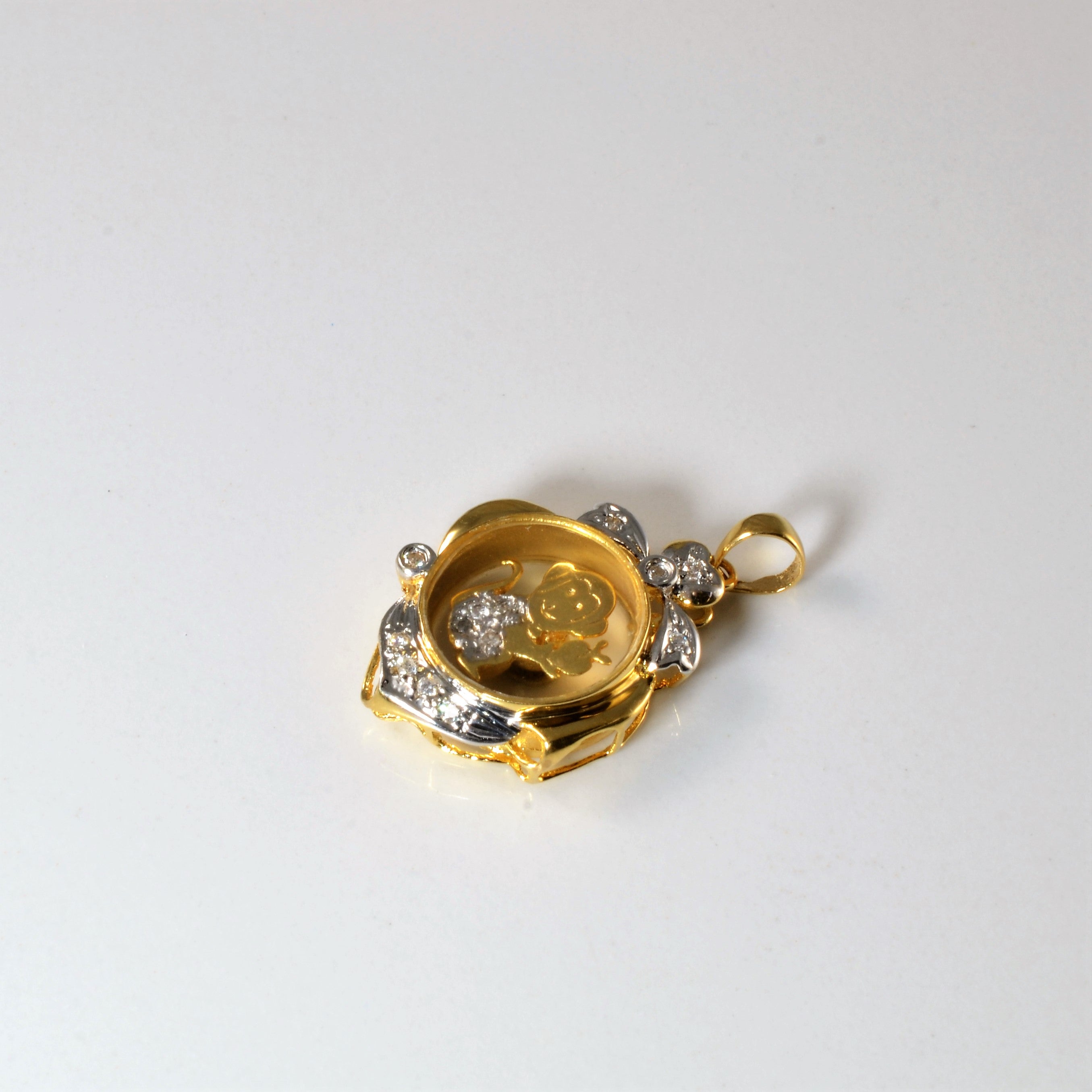 Floating Diamond Monkey Pendant | 0.07ctw |