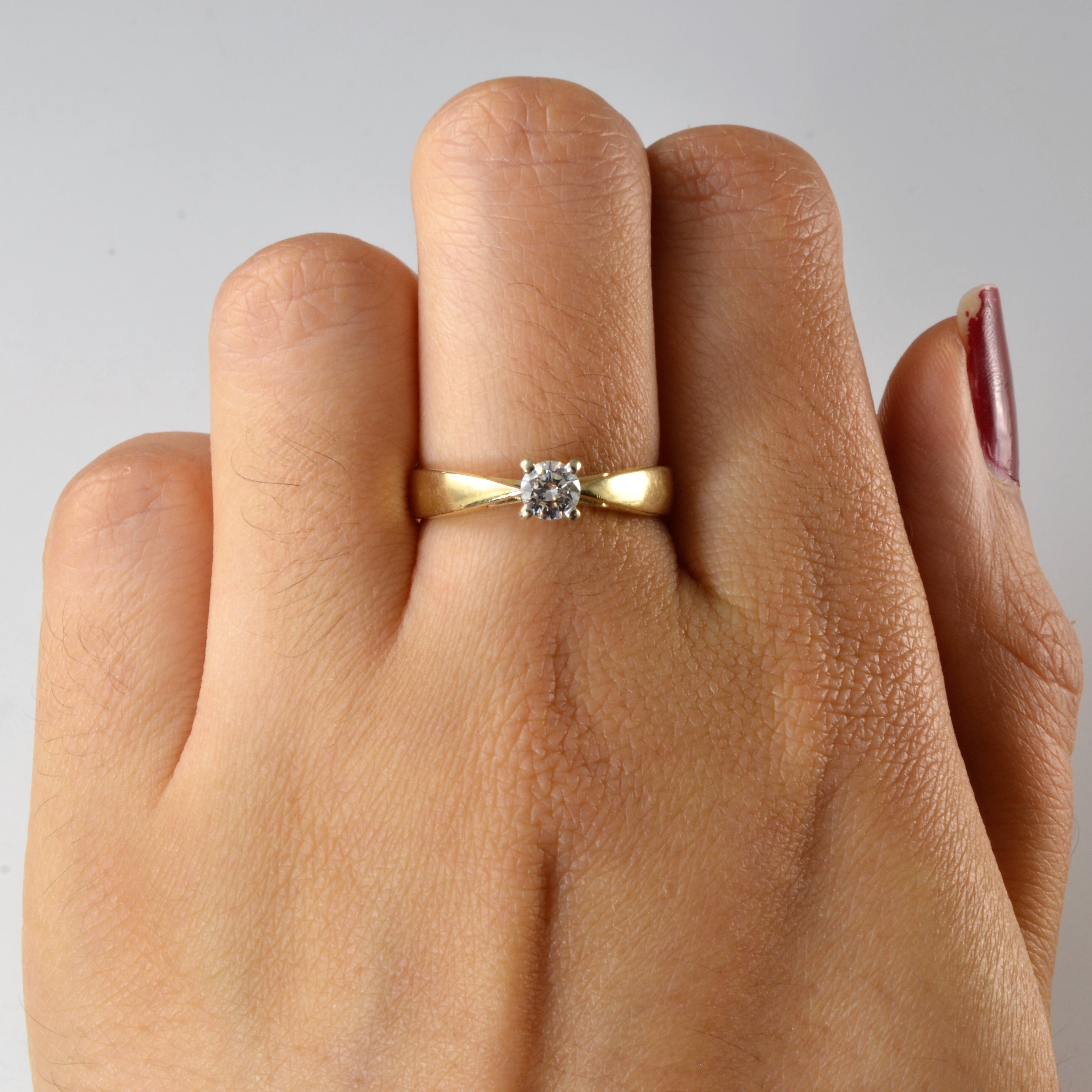 Solitaire Diamond Engagement Ring | 0.26ct | SZ 6.5 |