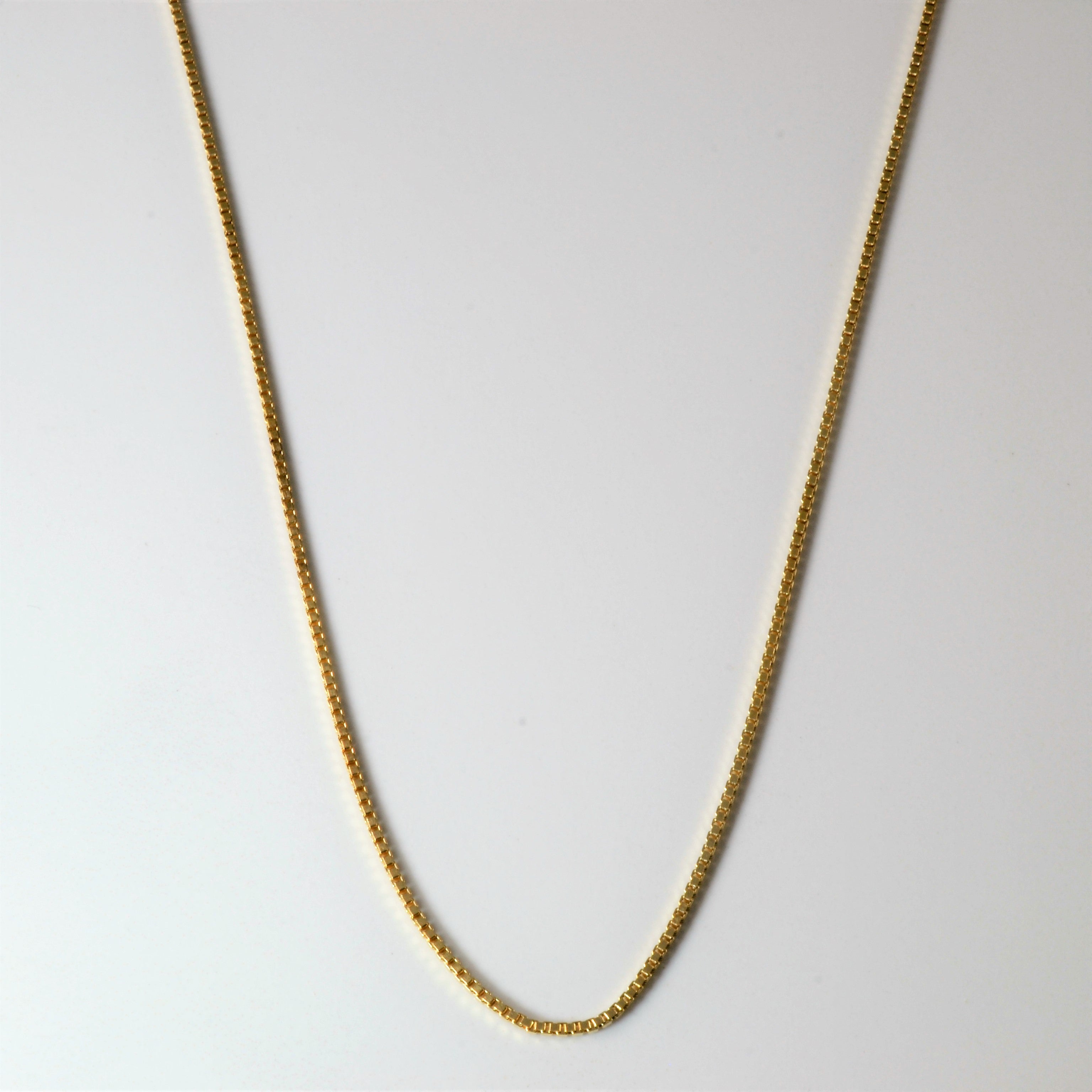 18k Yellow Gold Box Chain | 24" |