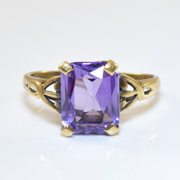 Synthetic Purple Sapphire Ring | 3.75ct | SZ 6 |