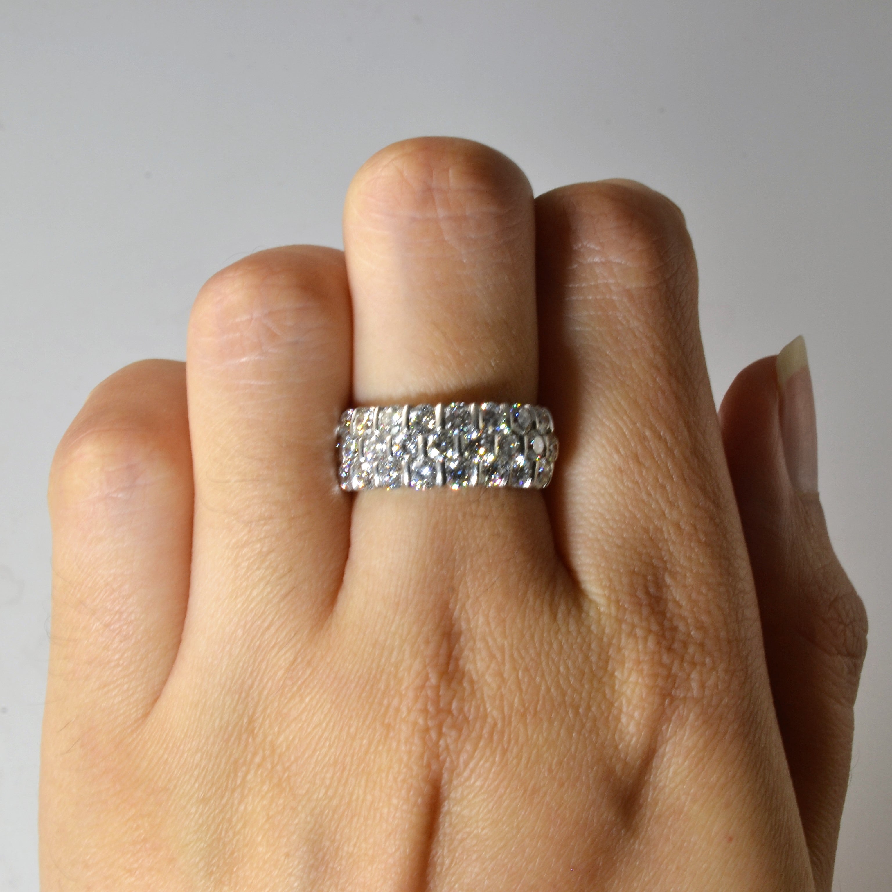 Suwa' Triple Row Diamond Band | 2.00ctw | SZ 5.75 |