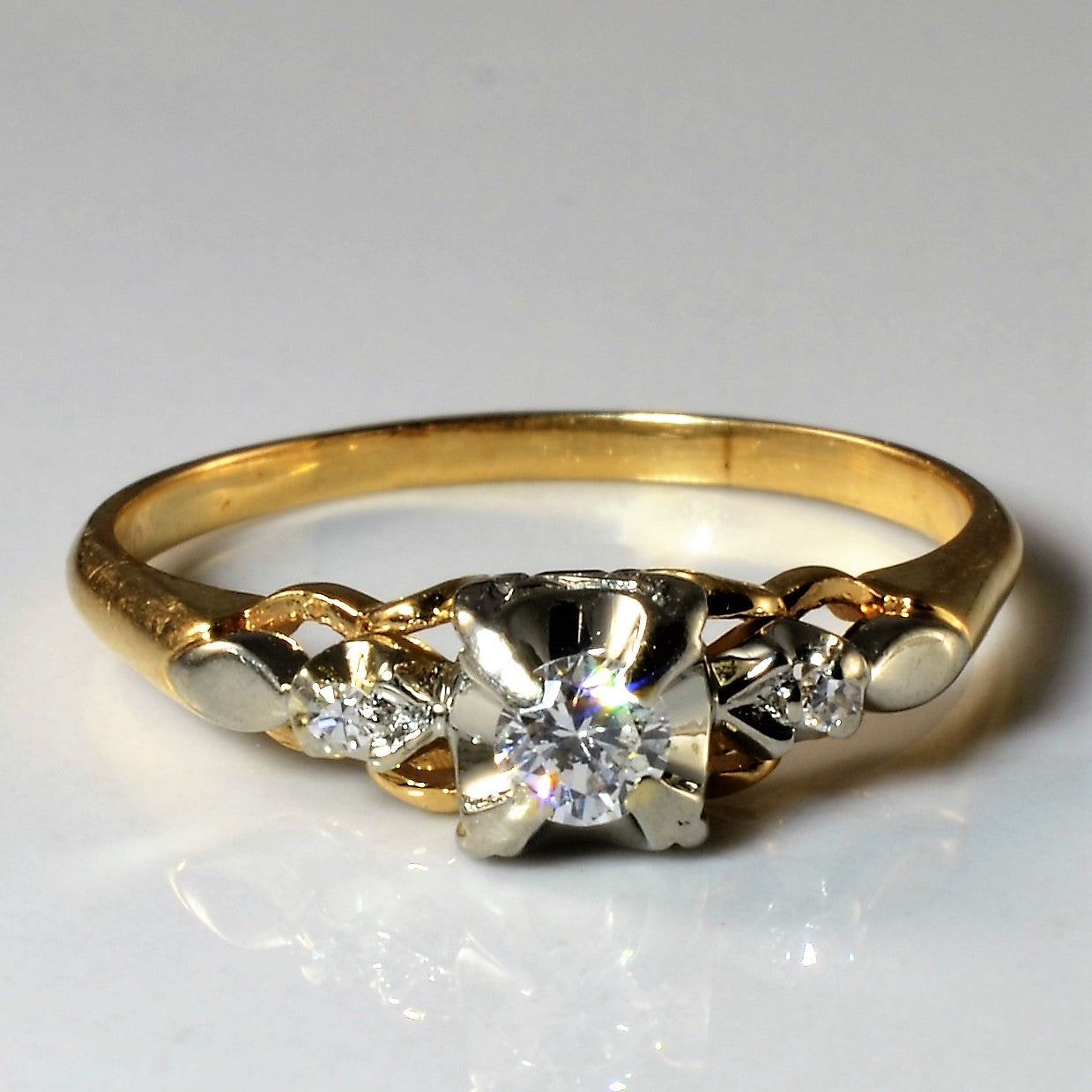 Three Stone Diamond Ring | 0.17ctw | SZ 8.25 |