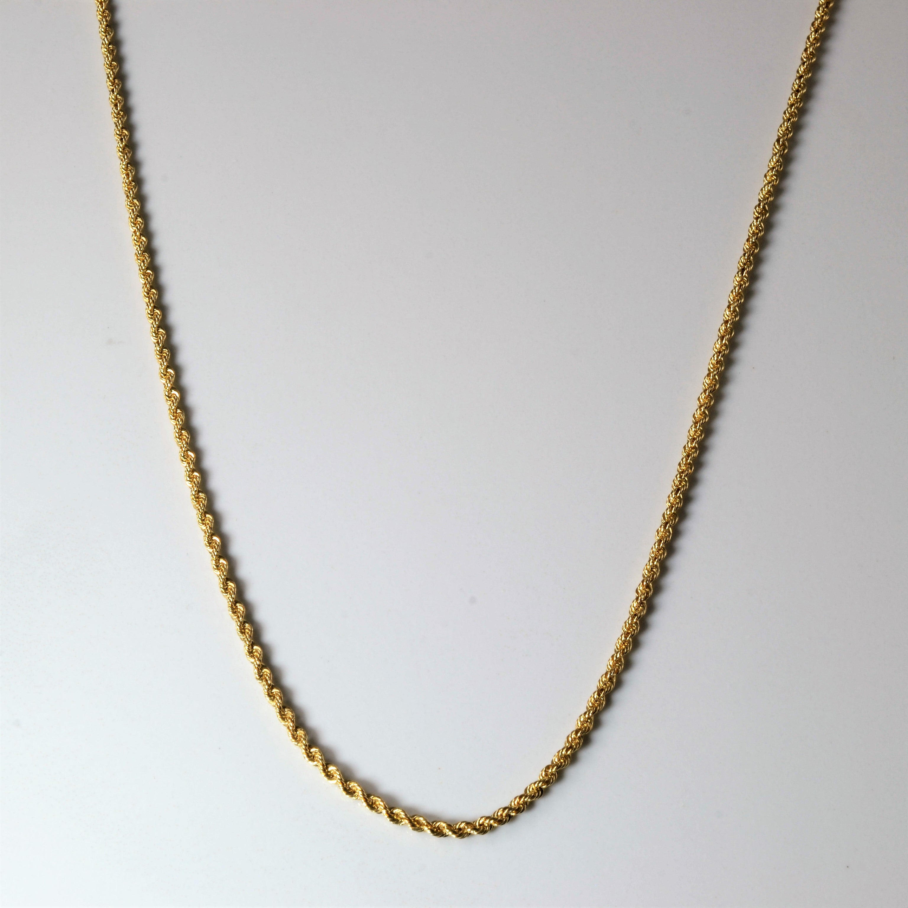 14k Yellow Gold Rope Chain | 24" |
