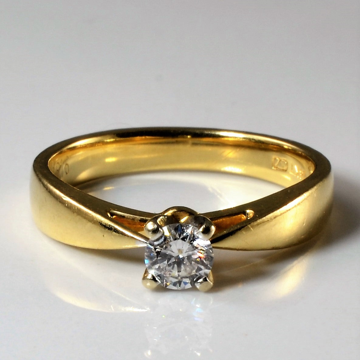 Solitaire Diamond Engagement Ring | 0.26ct | SZ 6.5 |