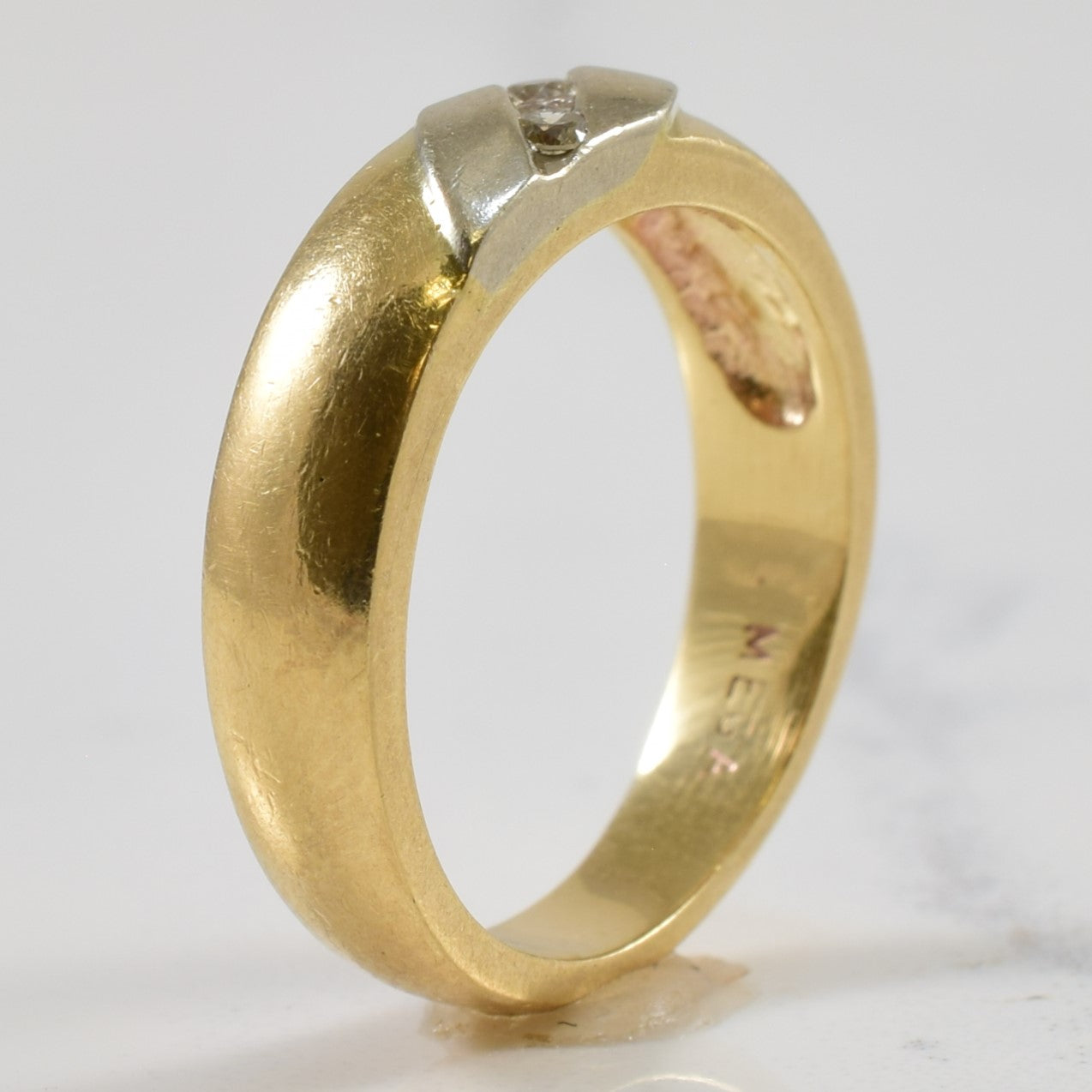 Two Tone Channel Set Diamond Band | 0.07ctw | SZ 5 |