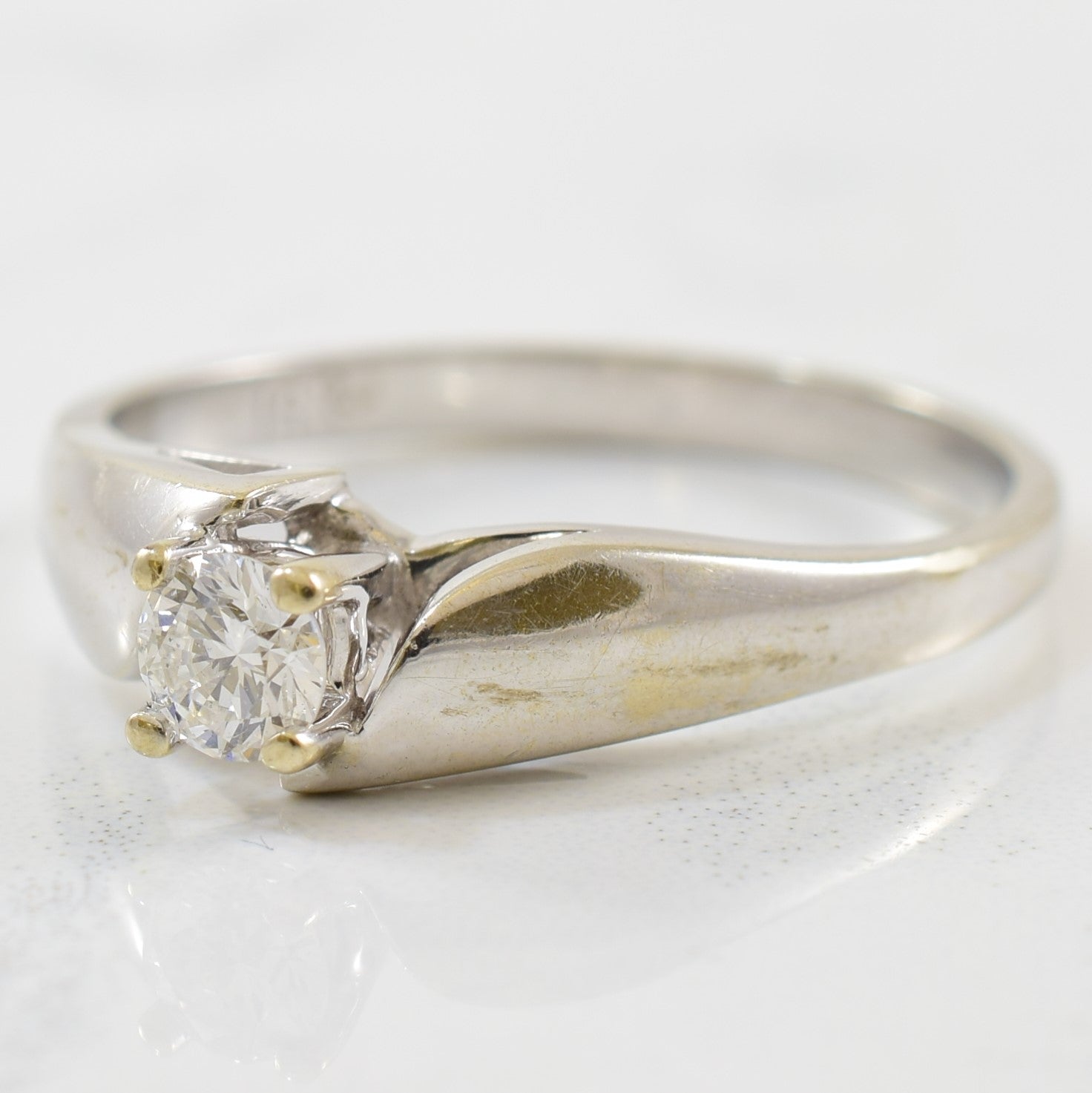 Solitaire Bypass Engagement Ring | 0.22ct | SZ 8.75 |