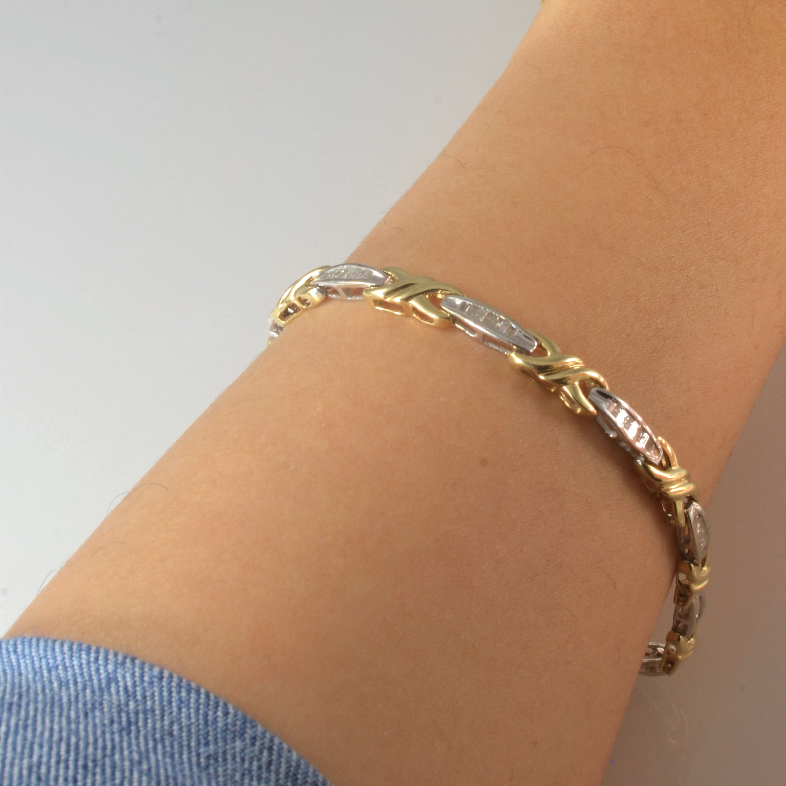 X Link Diamond Chain Bracelet | 0.75ctw | 7" |