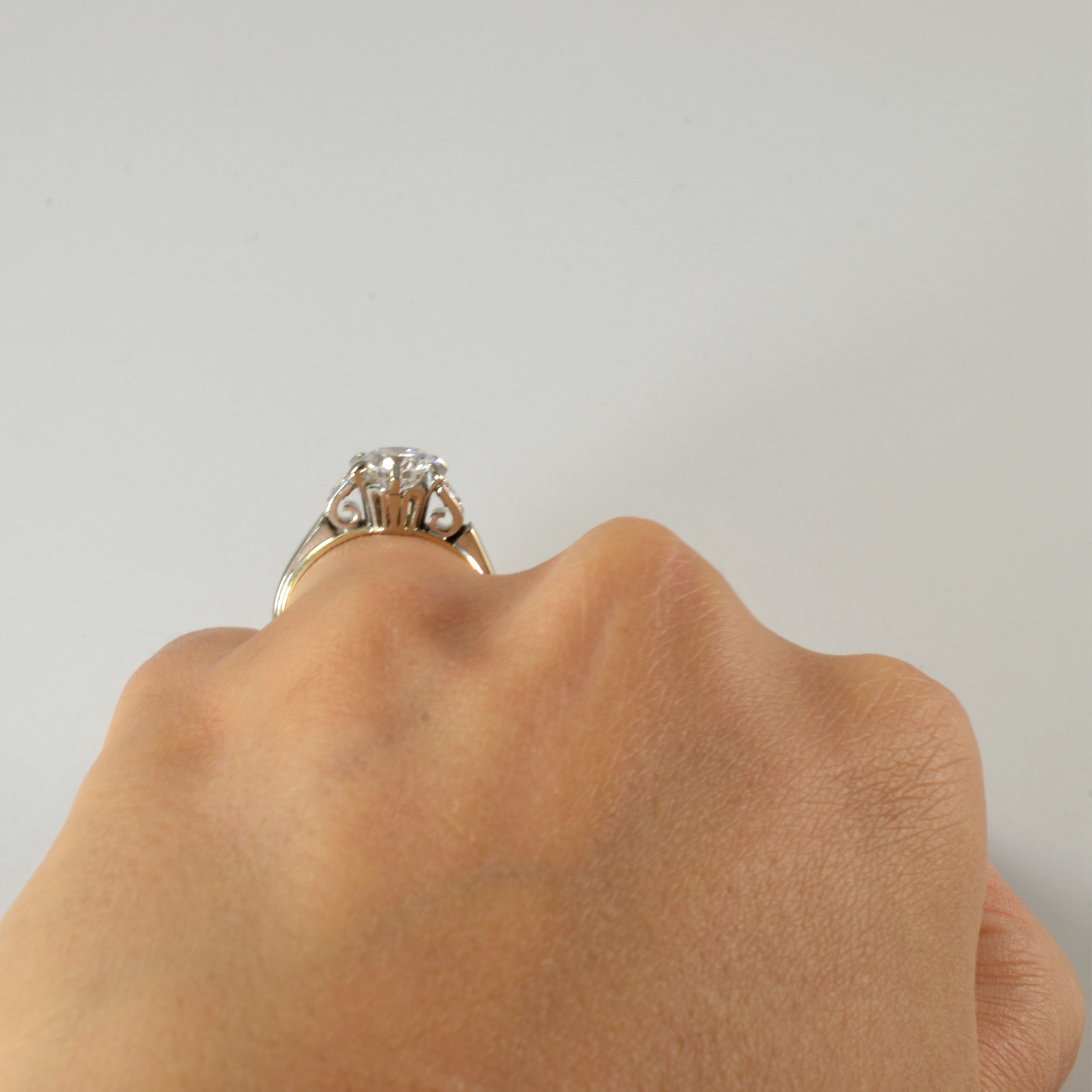 1940s Elegant Six Prong Engagement Ring | 1.13ctw | SZ 5.25 |