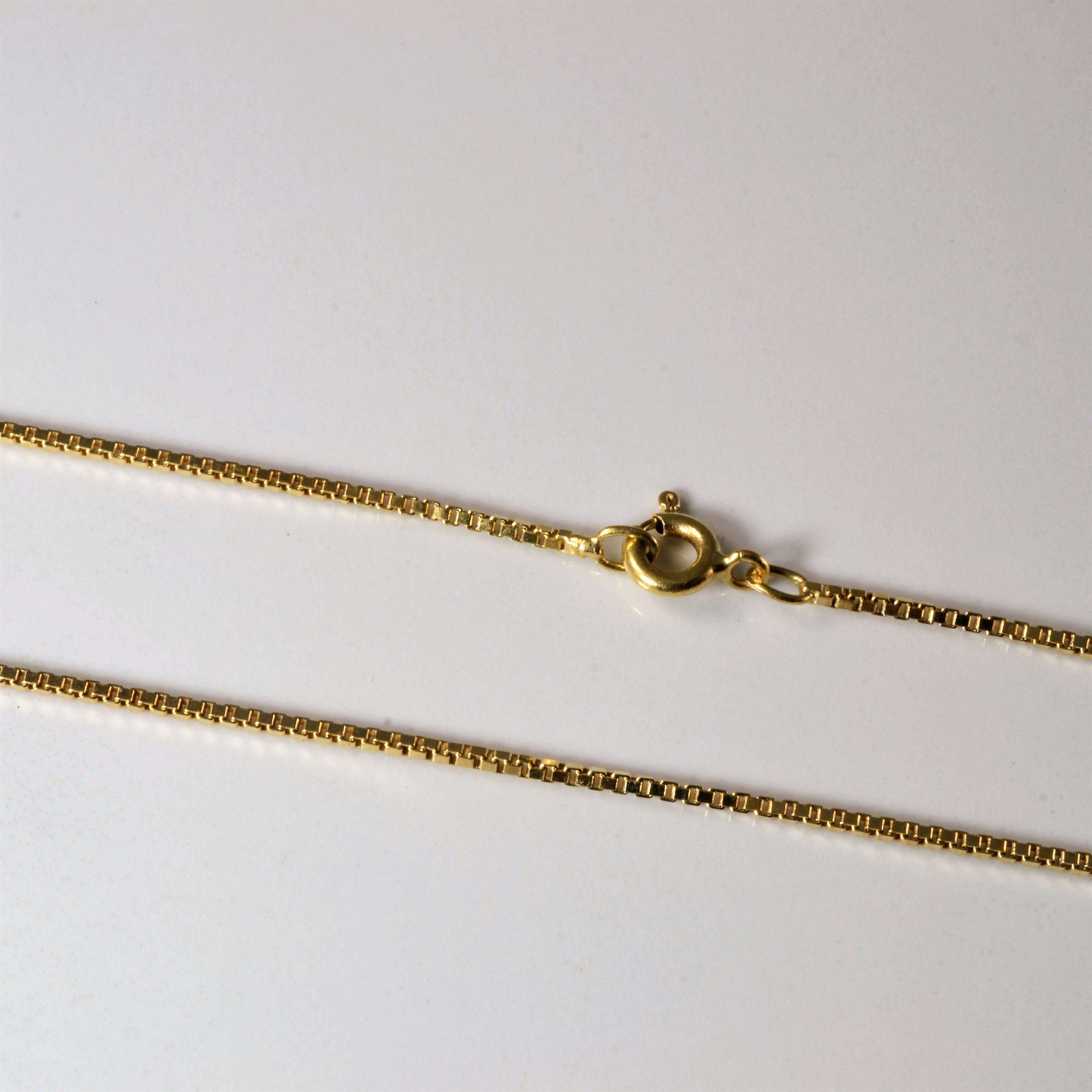 18k Yellow Gold Box Chain | 24" |