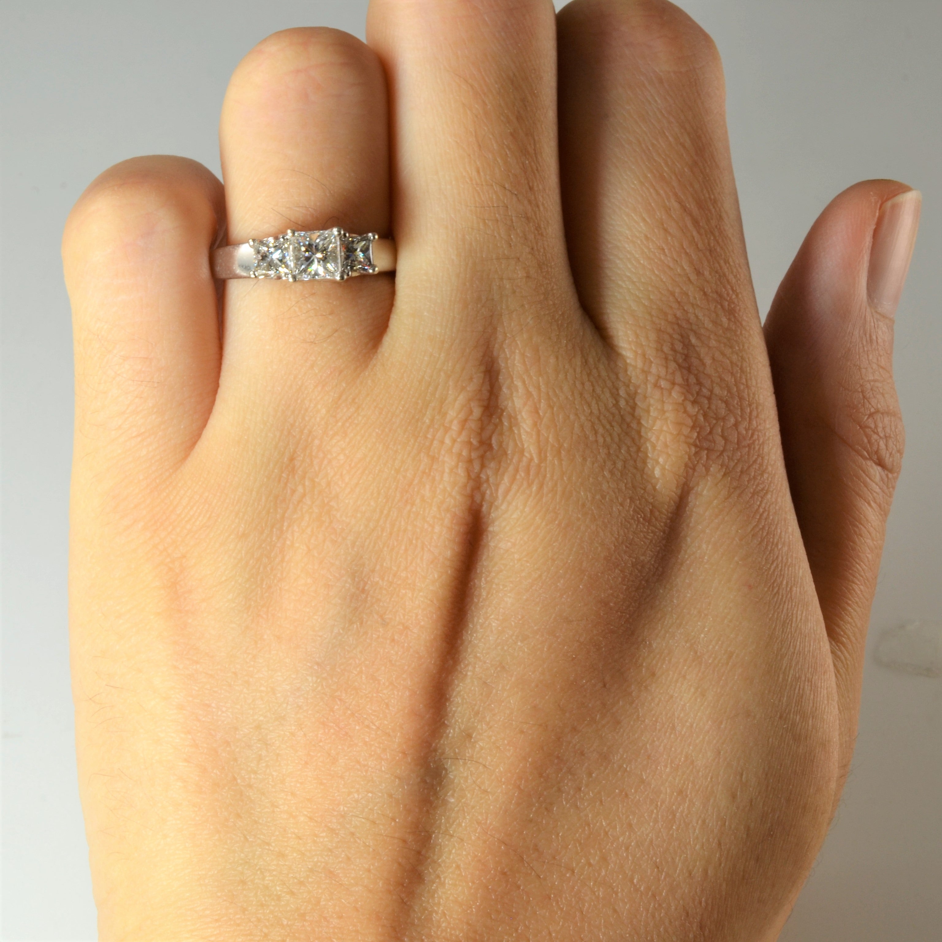 Three Stone Princess Diamond Ring | 1.08ctw | SZ 5.75 |