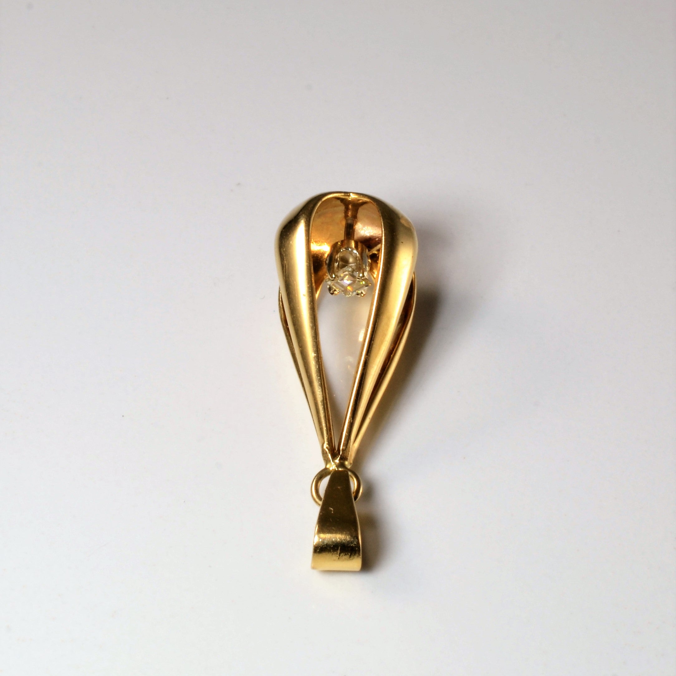 Caged Diamond Drop Pendant | 0.15ct |