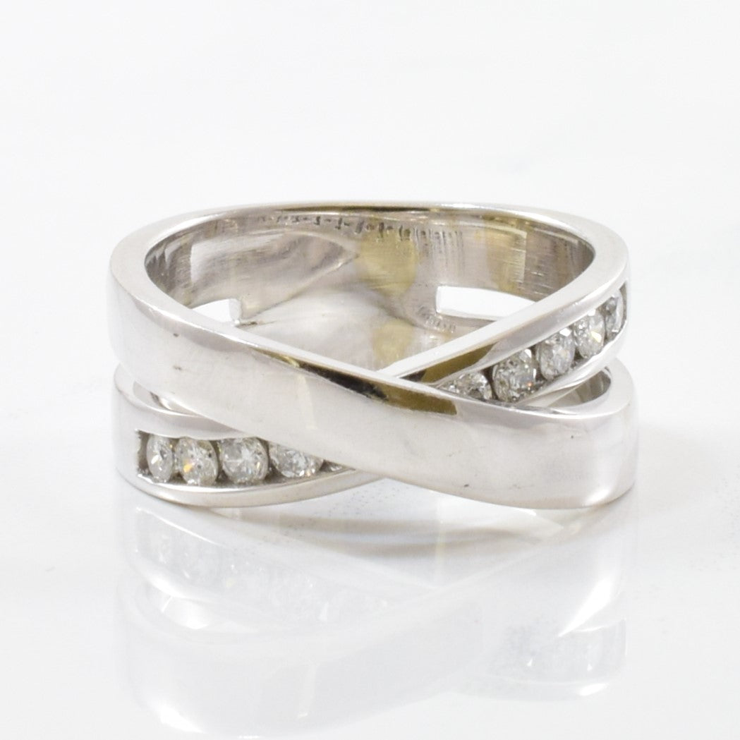 Diamond Channel Bypass Ring | 0.33ctw | SZ 6.5 |