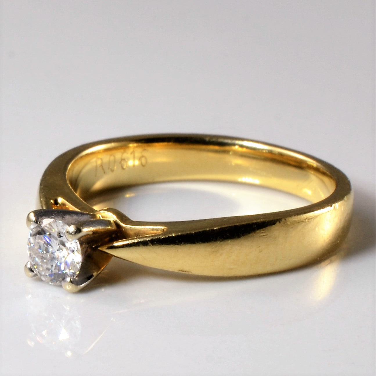 Solitaire Diamond Engagement Ring | 0.26ct | SZ 6.5 |