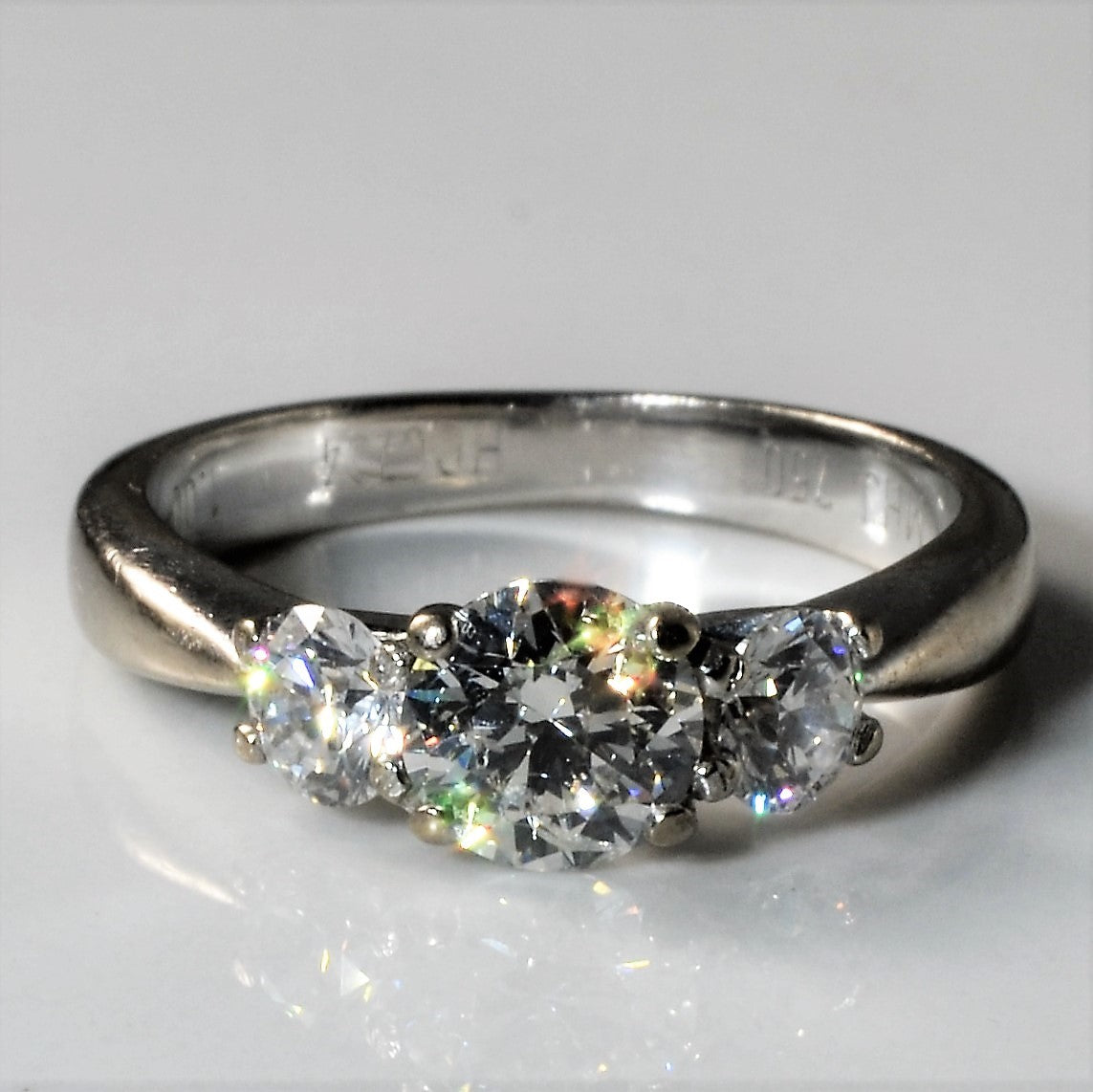 Three Stone Diamond Ring | 0.91ctw | SZ 4.5 |