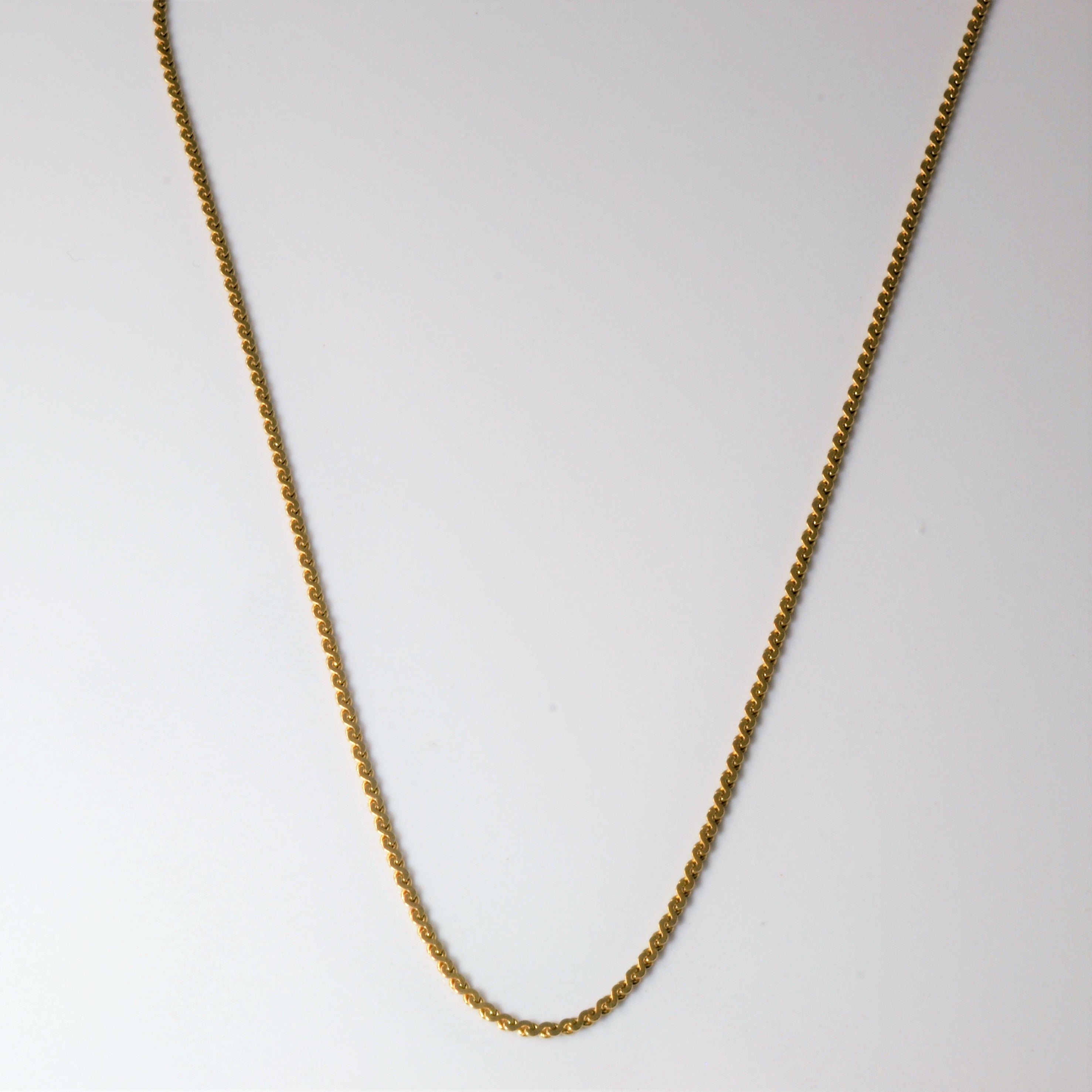 Chaîne serpentine en or jaune 10 carats | 16" |
