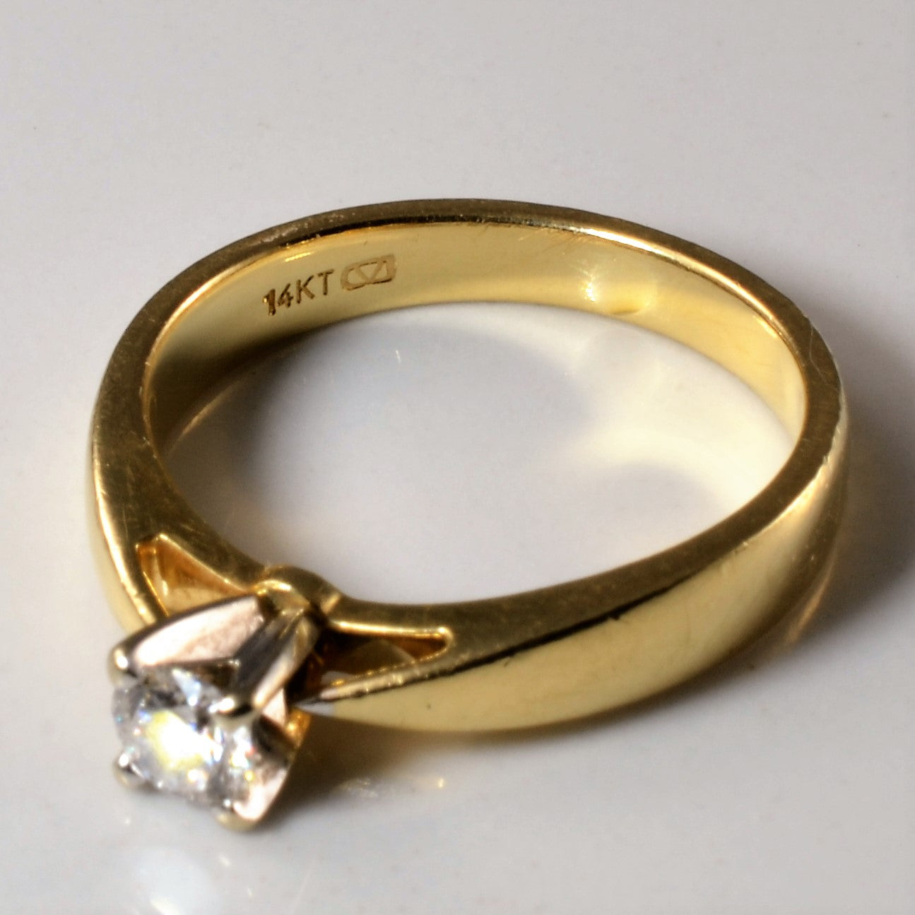 Solitaire Diamond Engagement Ring | 0.26ct | SZ 6.5 |